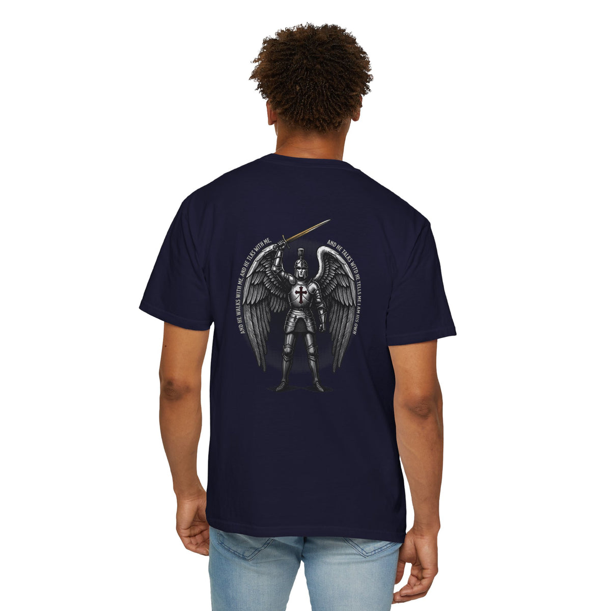 Knight Angel Cross T-Shirt — Armor Angel Graphic Tee