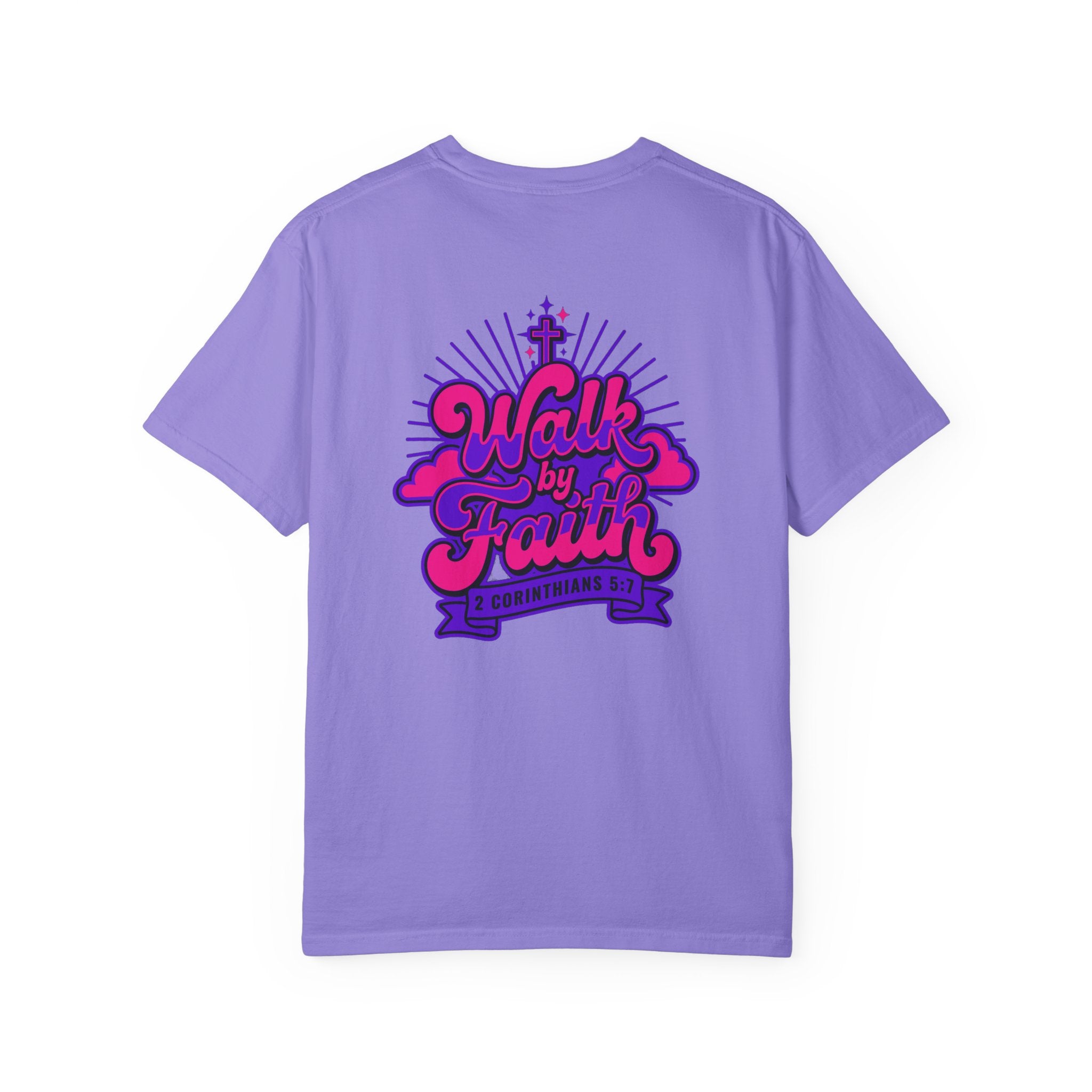 Walk by Faith T-Shirt — Christian Faith Graphic Tee (Three Crosses)