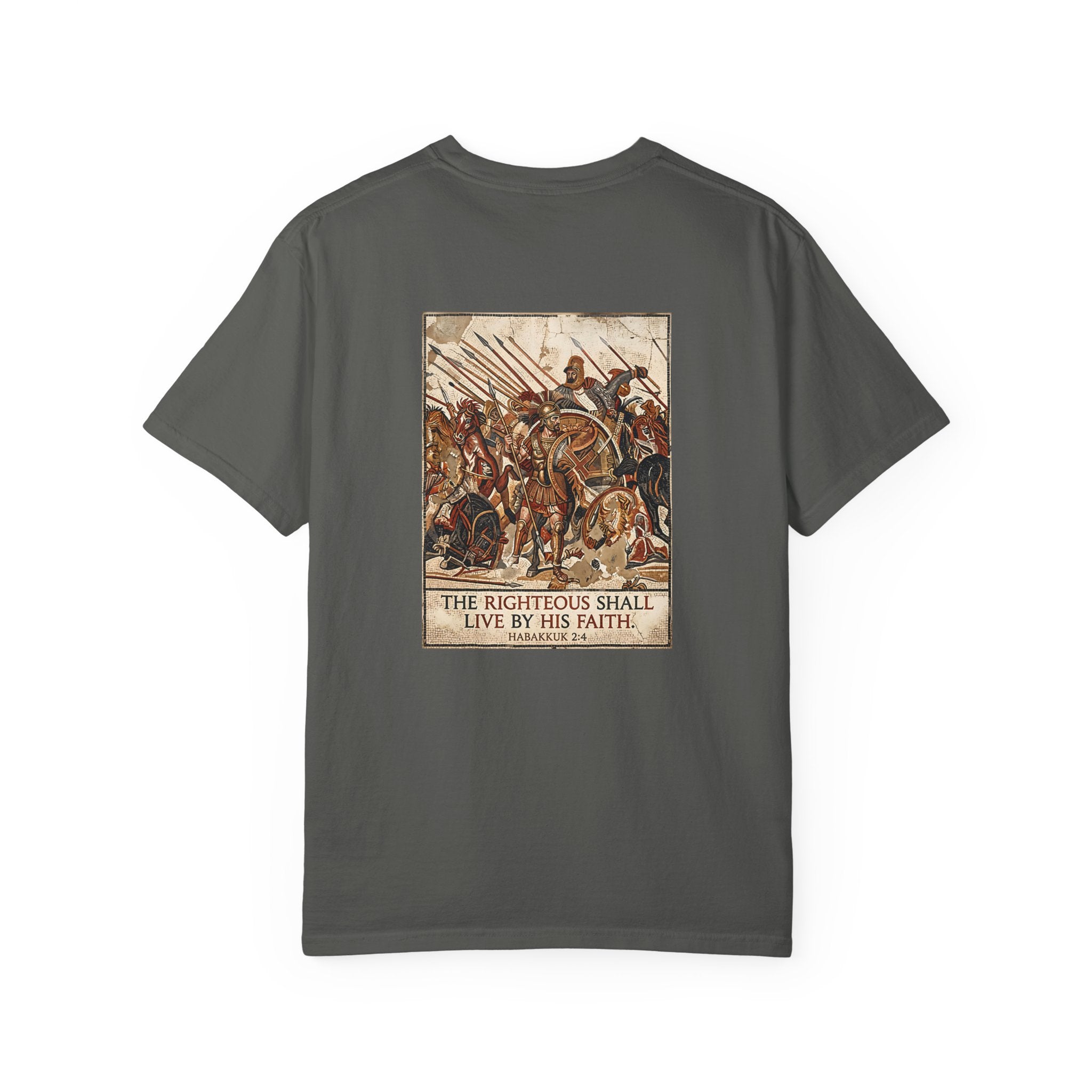 Faith Cross T‑Shirt — "The Righteous Shall Live by His Faith" Graphic Tee