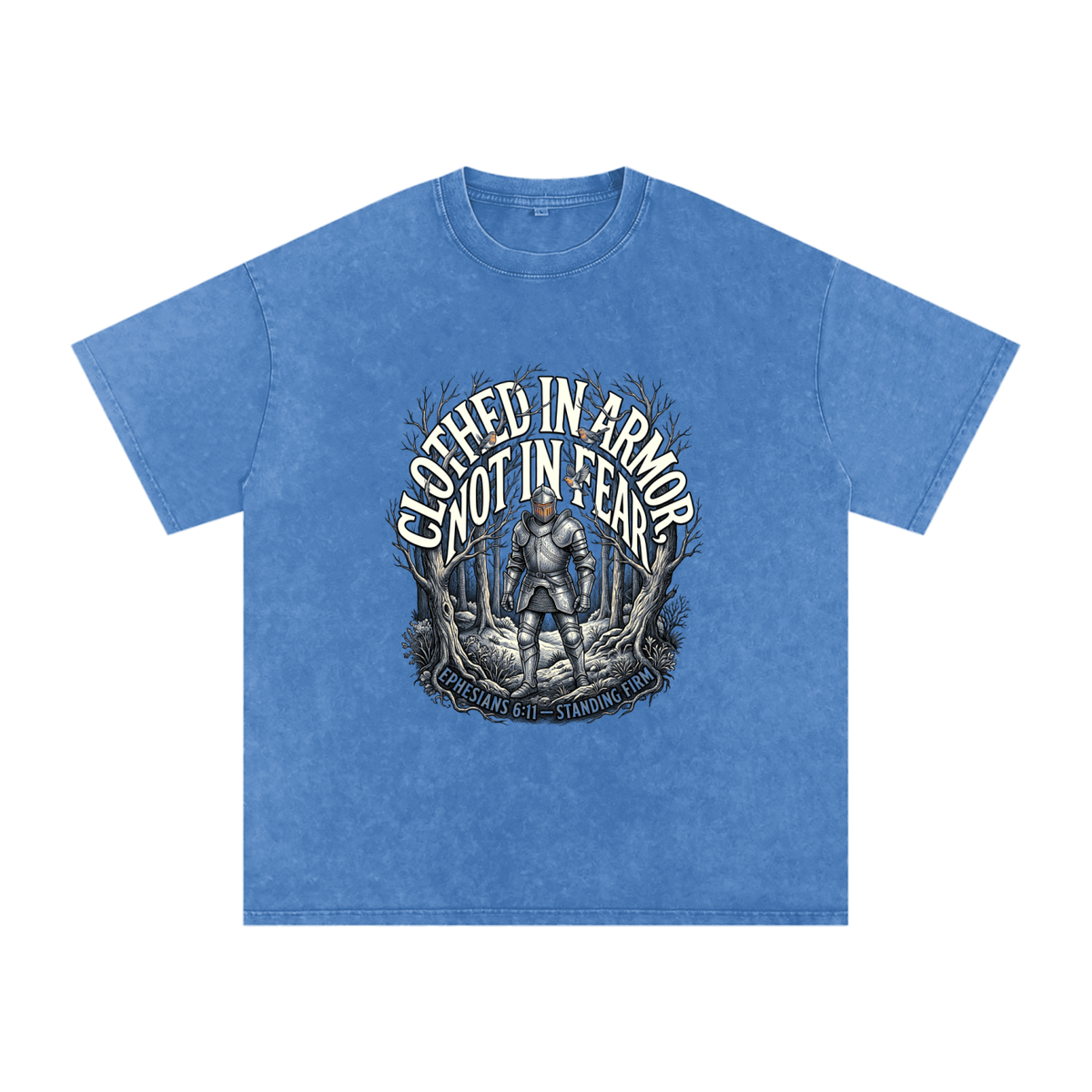 Knight Snow Washed Oversized Cotton T-Shirt