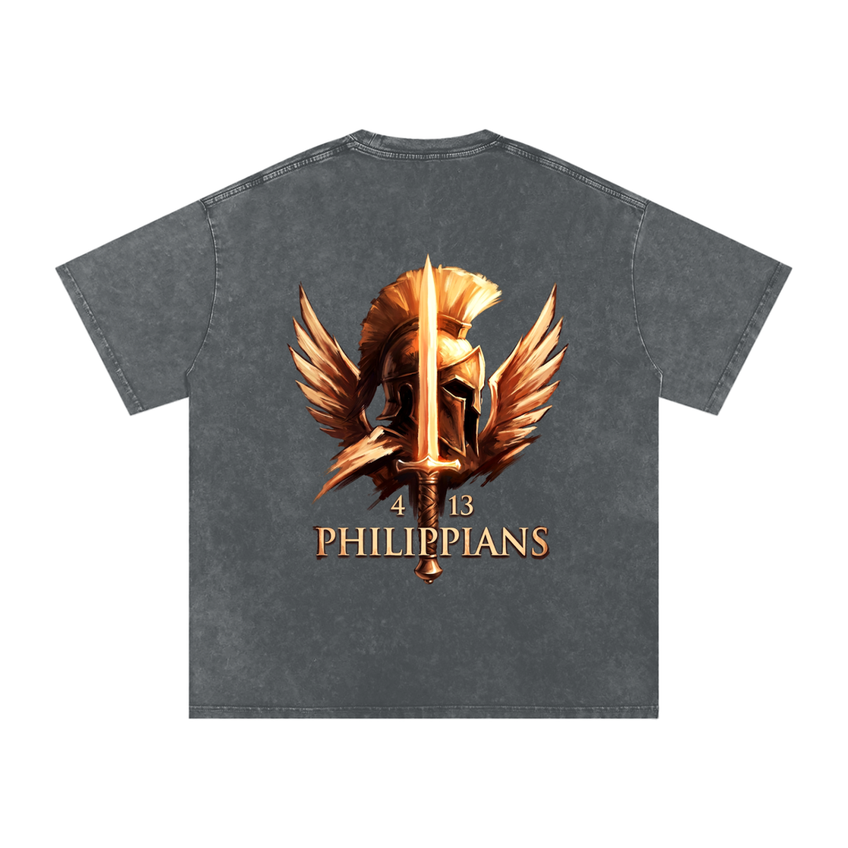 Philippians Snow Washed Oversized Cotton T-Shirt