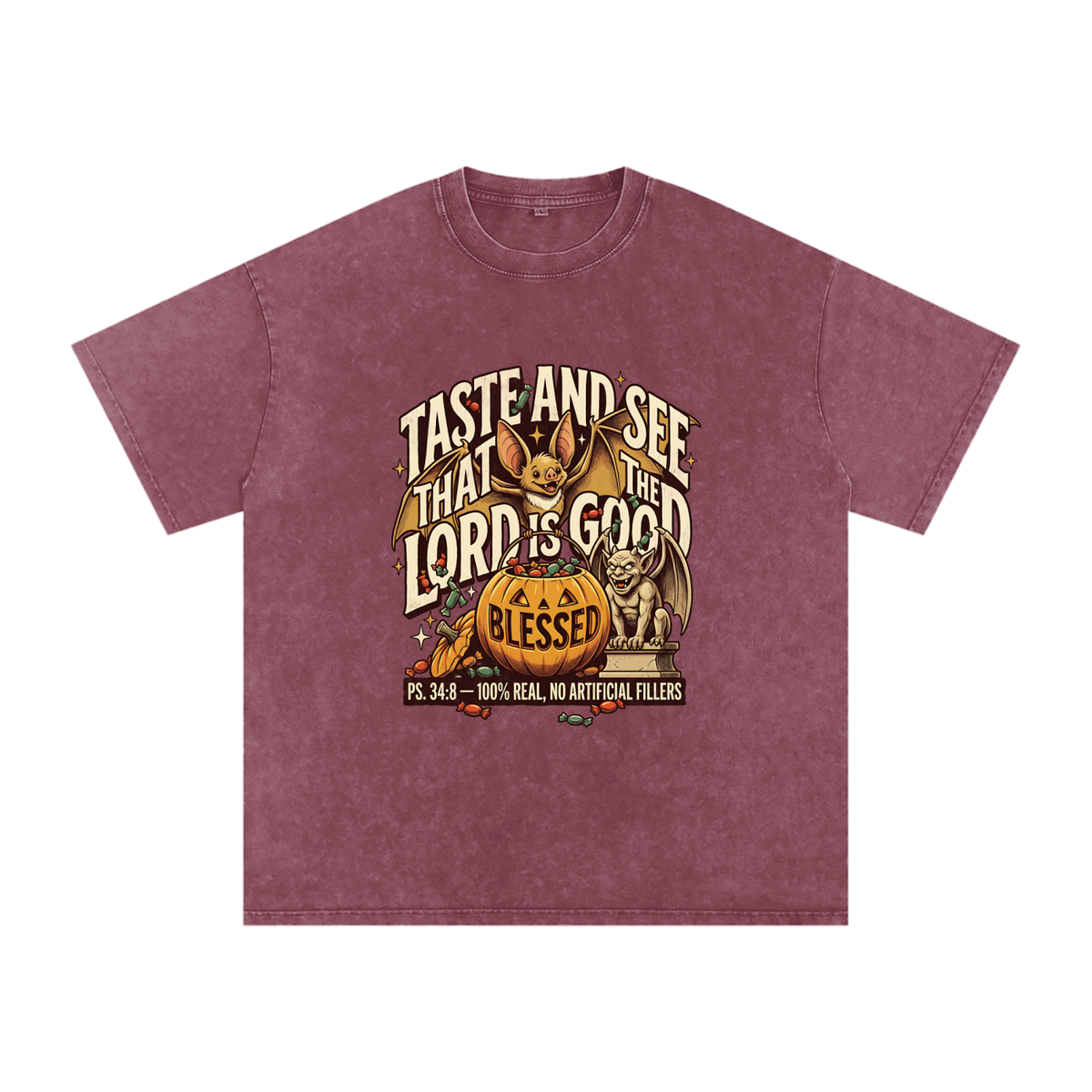 Taste Snow Washed Oversized Cotton T-Shirt