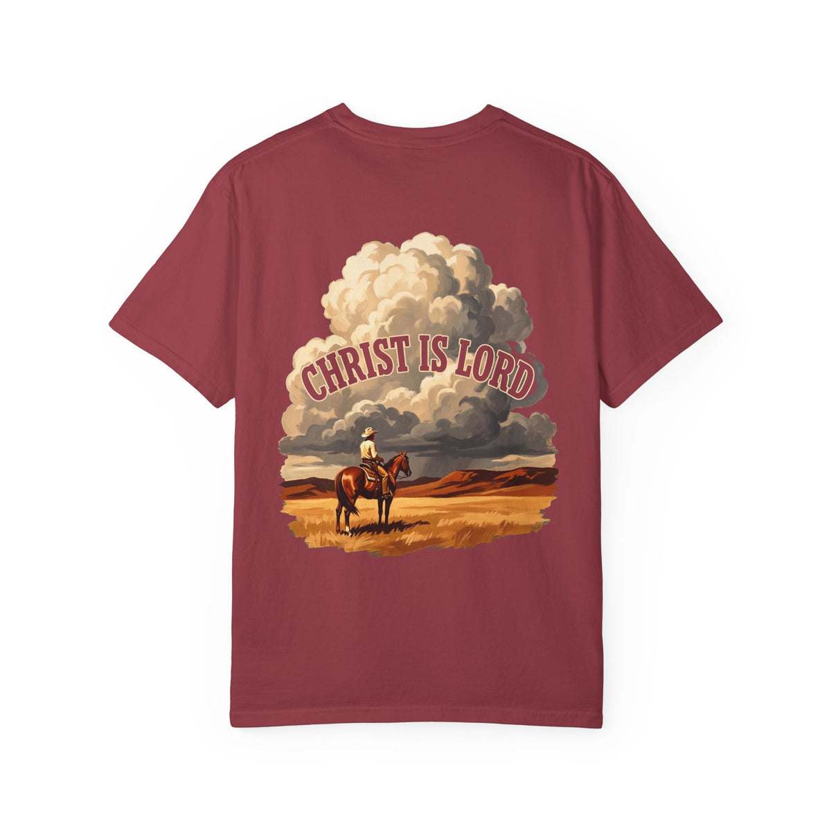 Christian Cowboy T-Shirt — “Christ Is Lord” Graphic Tee