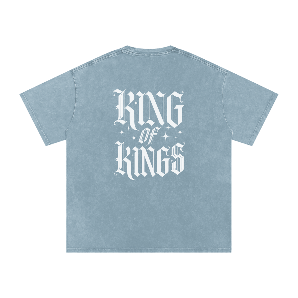 King of Kings Snow Washed Oversized Cotton T-Shirt