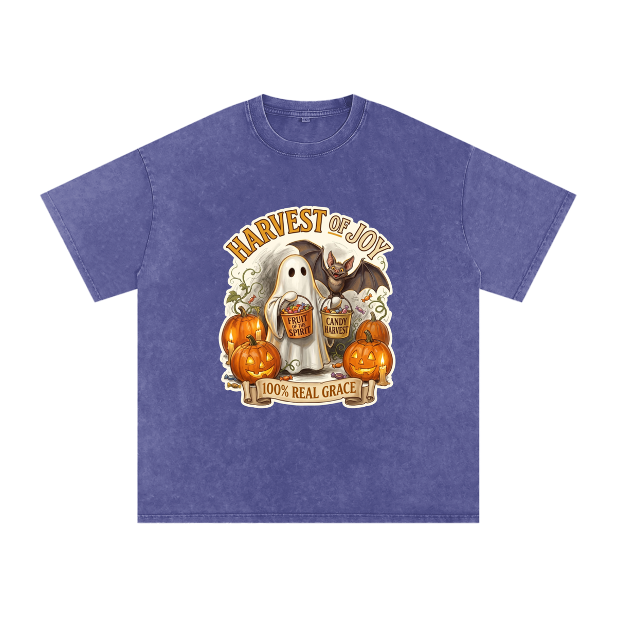 Candy Snow Washed Oversized Cotton T-Shirt