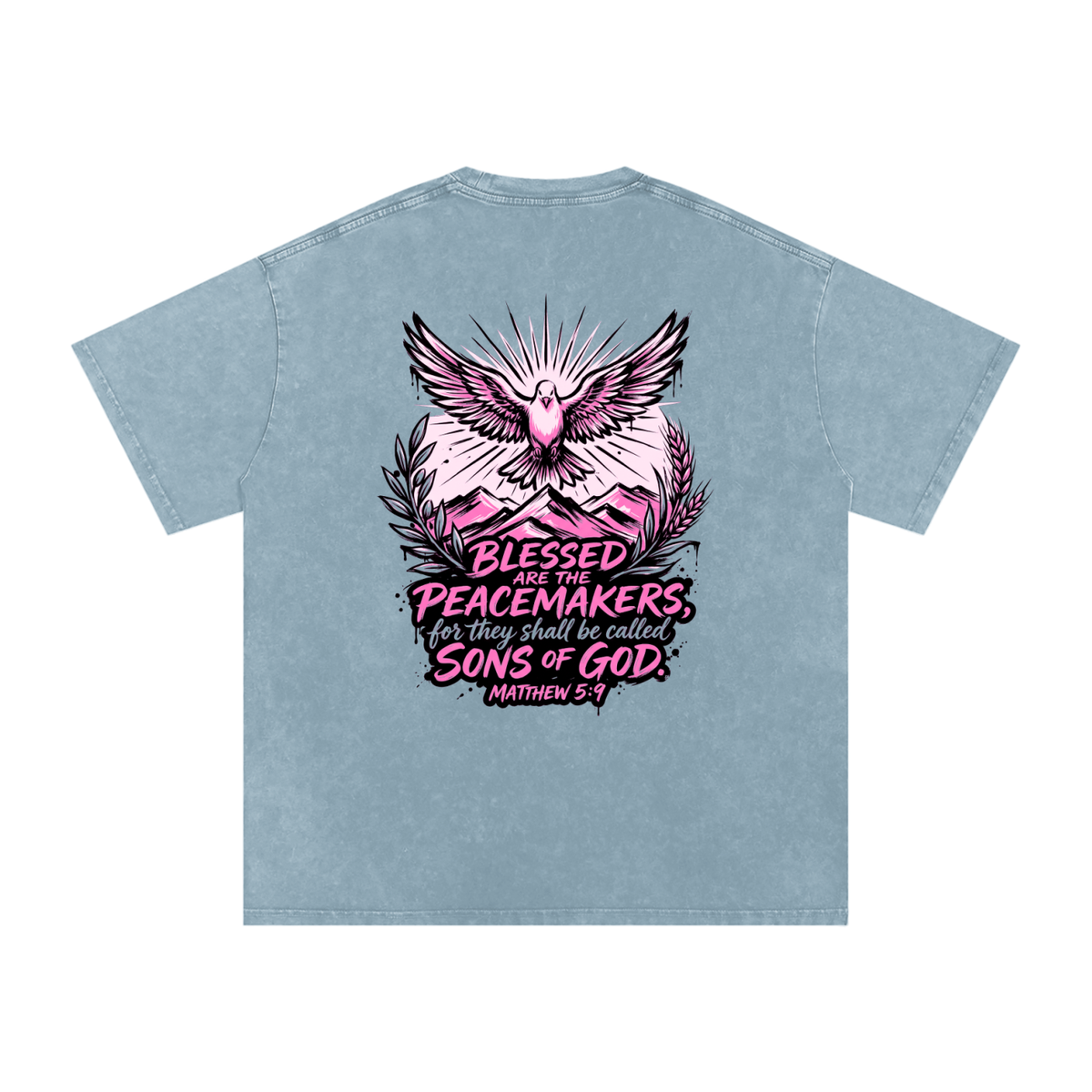 Peacemakers Snow Washed Oversized Cotton T-Shirt
