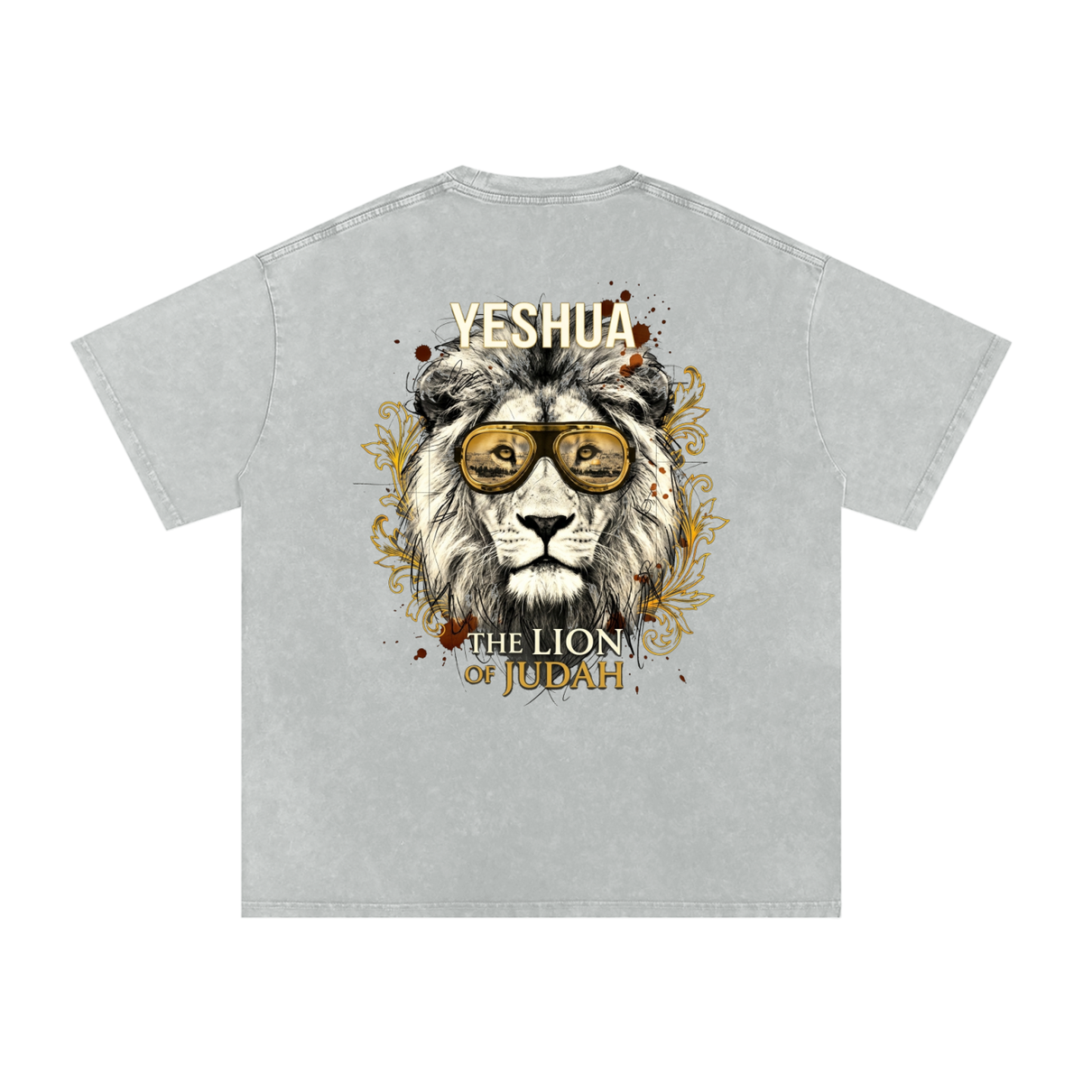 Yeshua Snow Washed Oversized Cotton T-Shirt