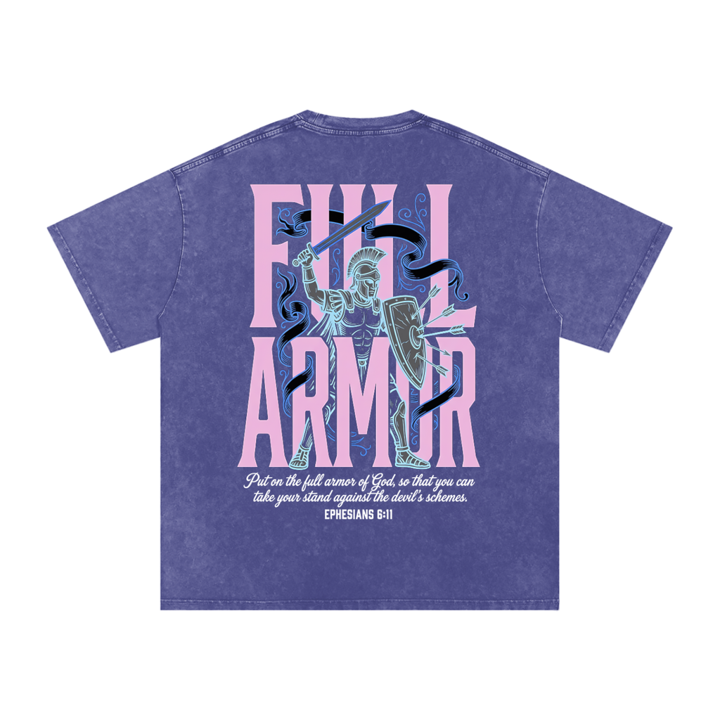 Full Armor Snow Washed Oversized Cotton T-Shirt