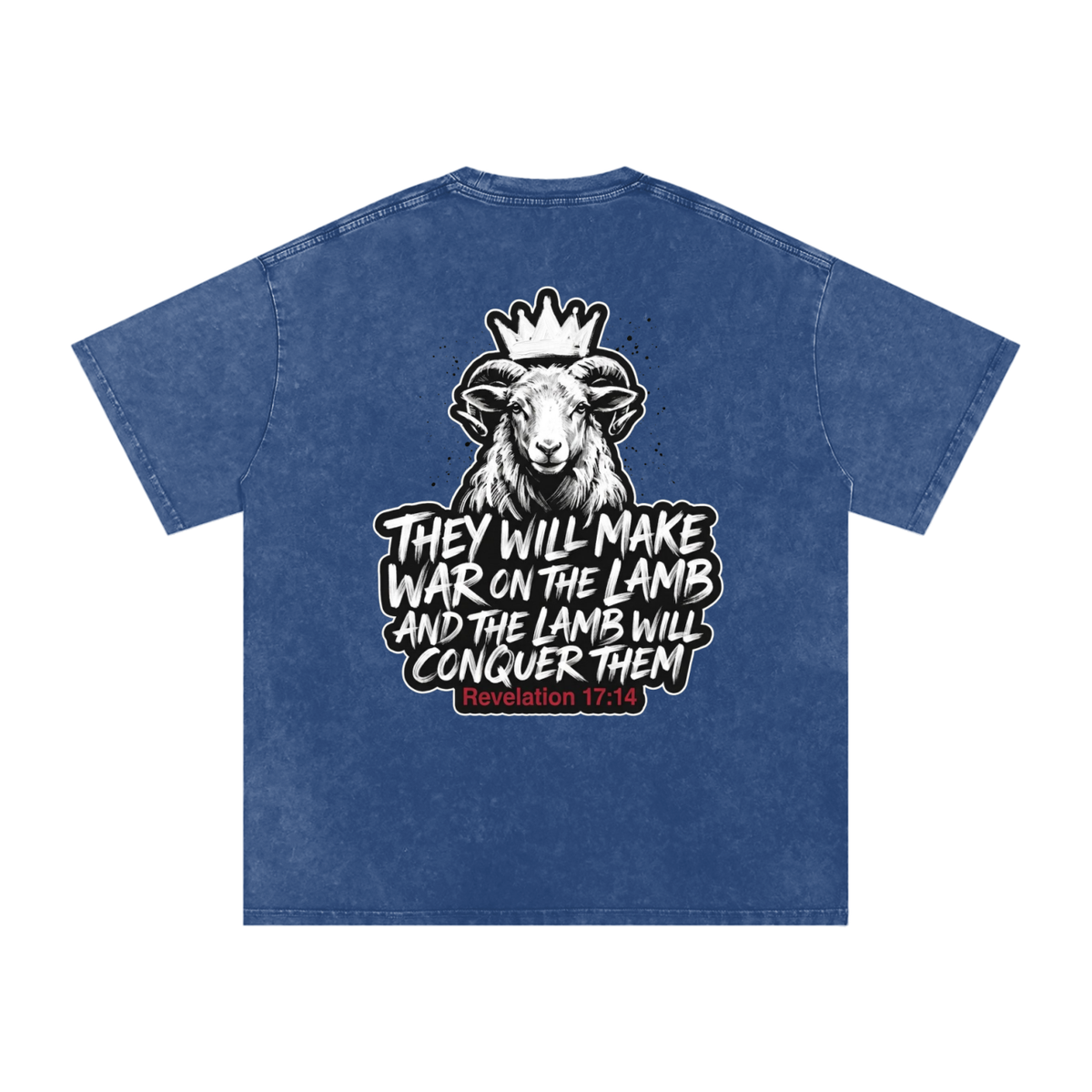 Lamb Snow Washed Oversized Cotton T-Shirt