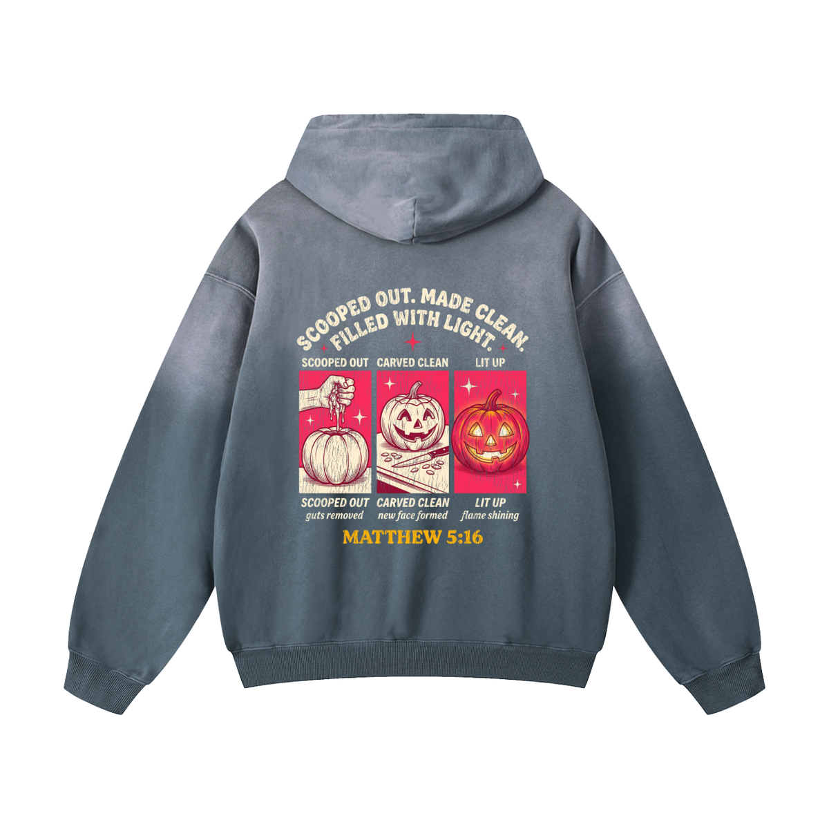 Scooped out Heavyweight Sunfade Oversized Hoodie