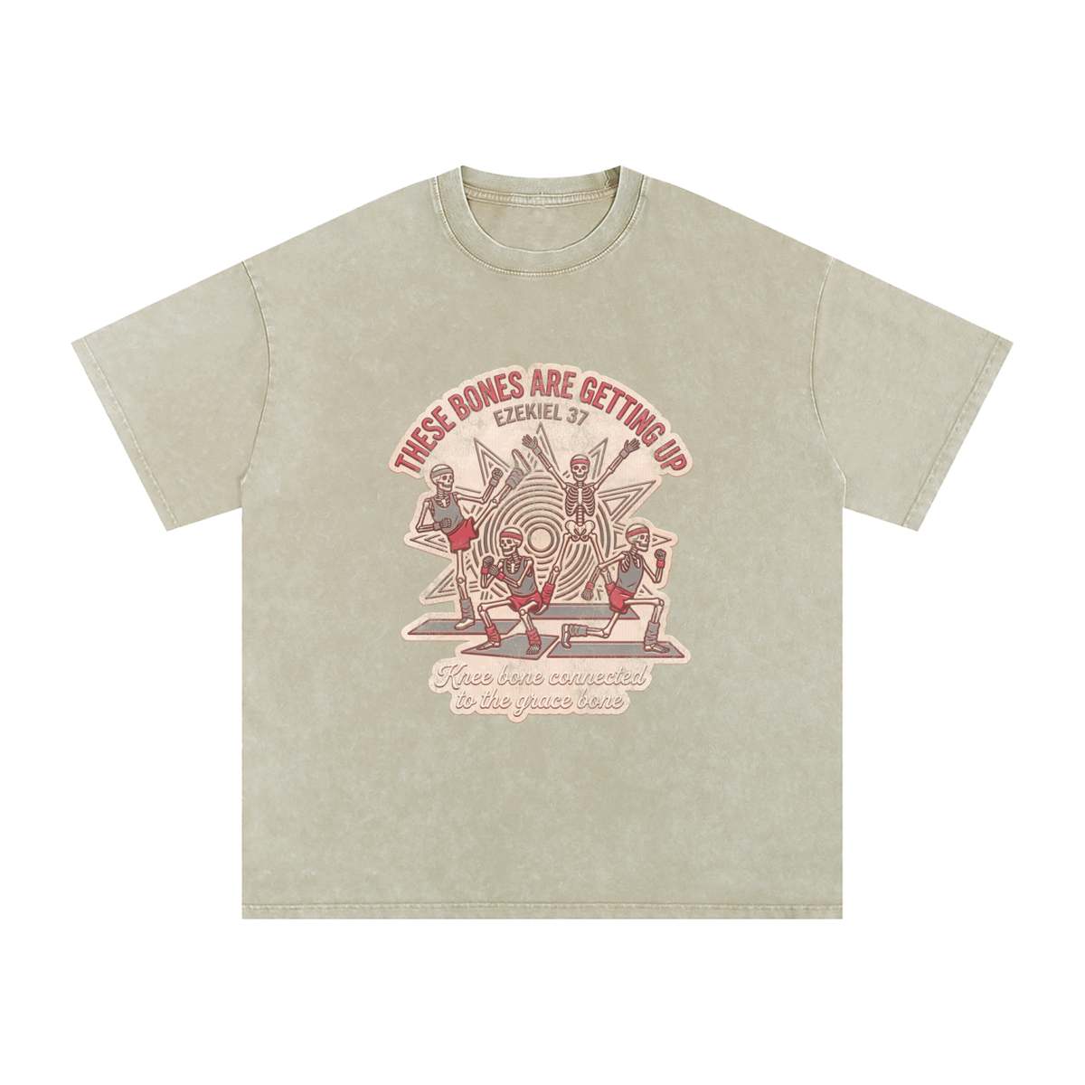 Bones Snow Washed Oversized Cotton T-Shirt