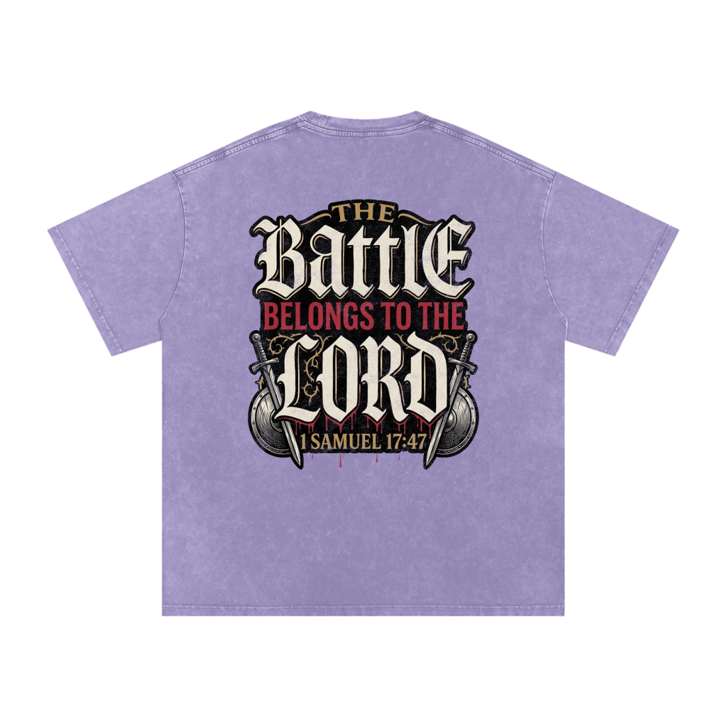 Battle Snow Washed Oversized Cotton T-Shirt