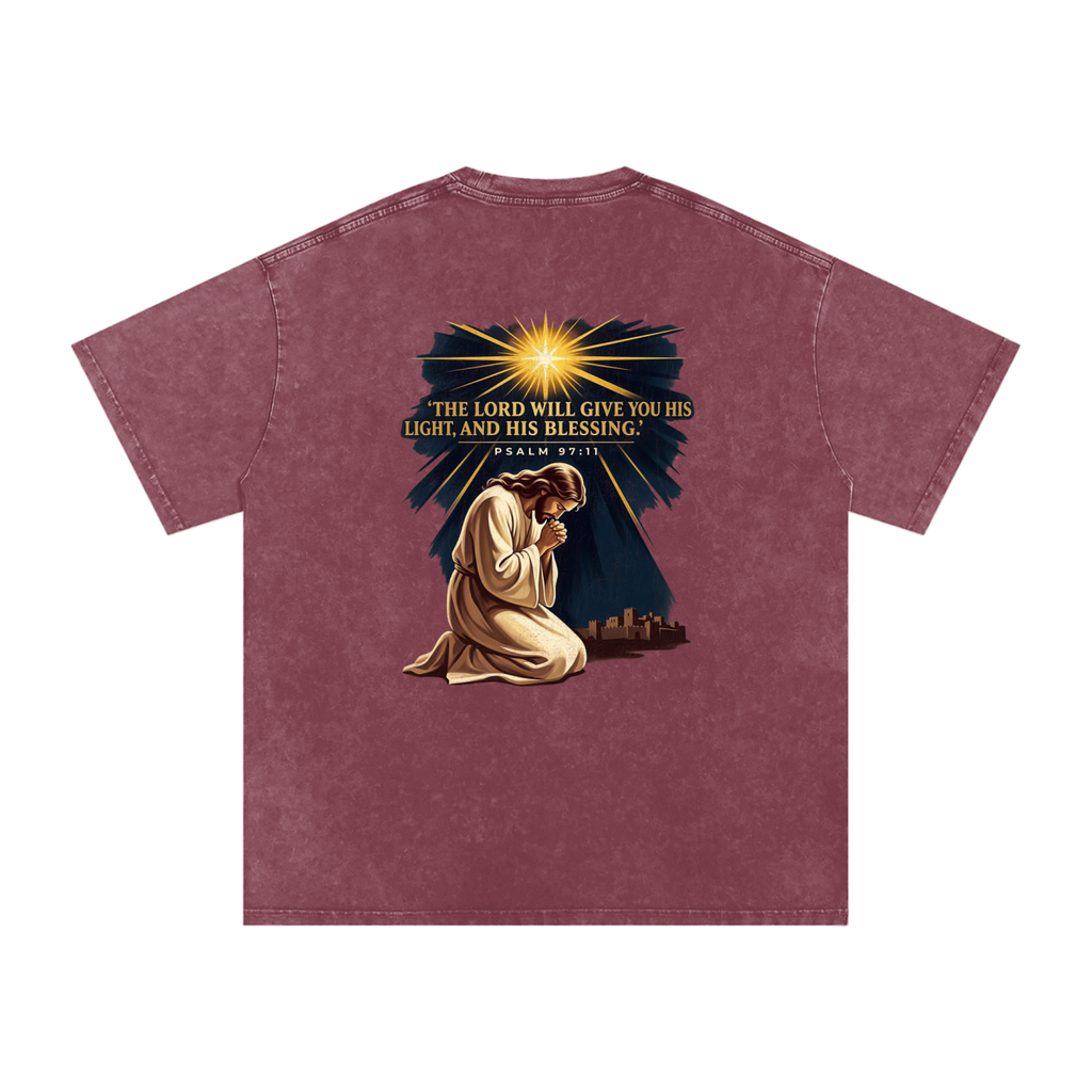 Blessings Snow Washed Oversized Cotton T-Shirt