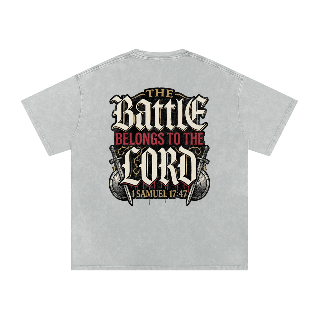 Battle Snow Washed Oversized Cotton T-Shirt