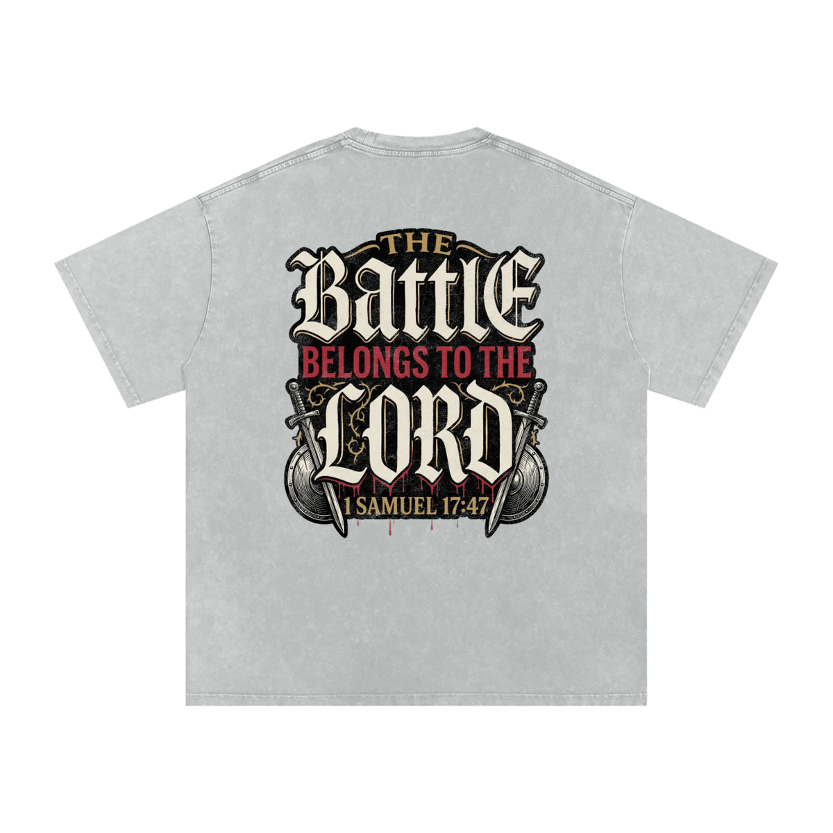 Battle Snow Washed Oversized Cotton T-Shirt
