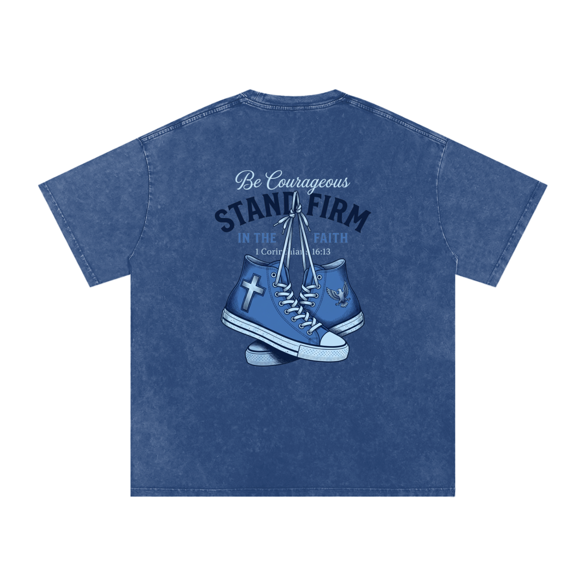Stand firm Snow Washed Oversized Cotton T-Shirt