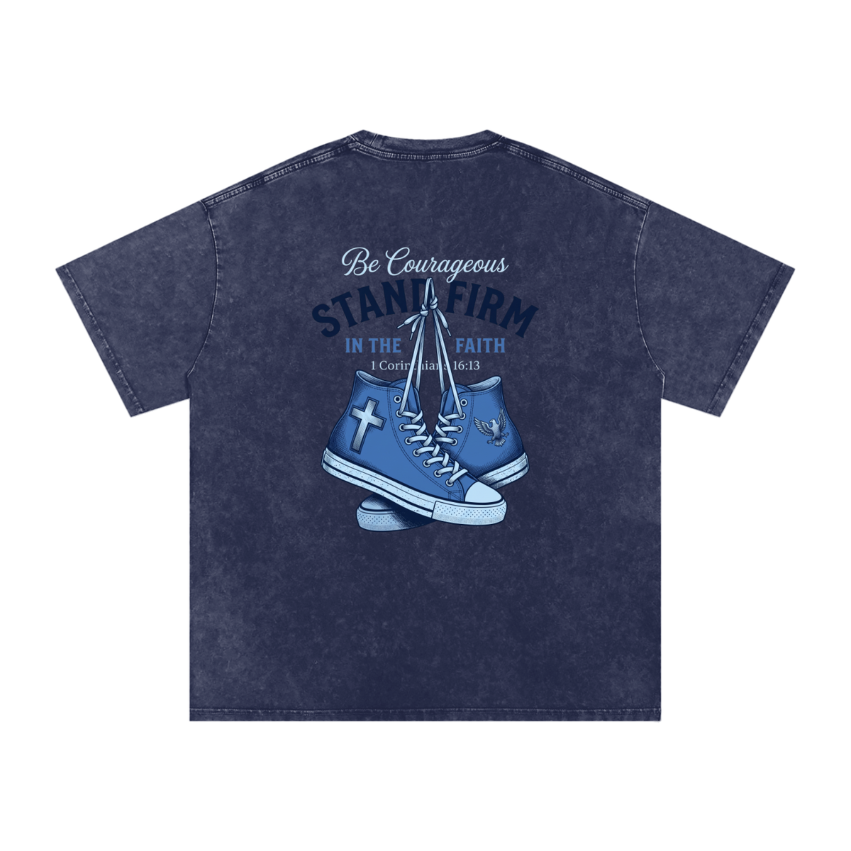Stand firm Snow Washed Oversized Cotton T-Shirt