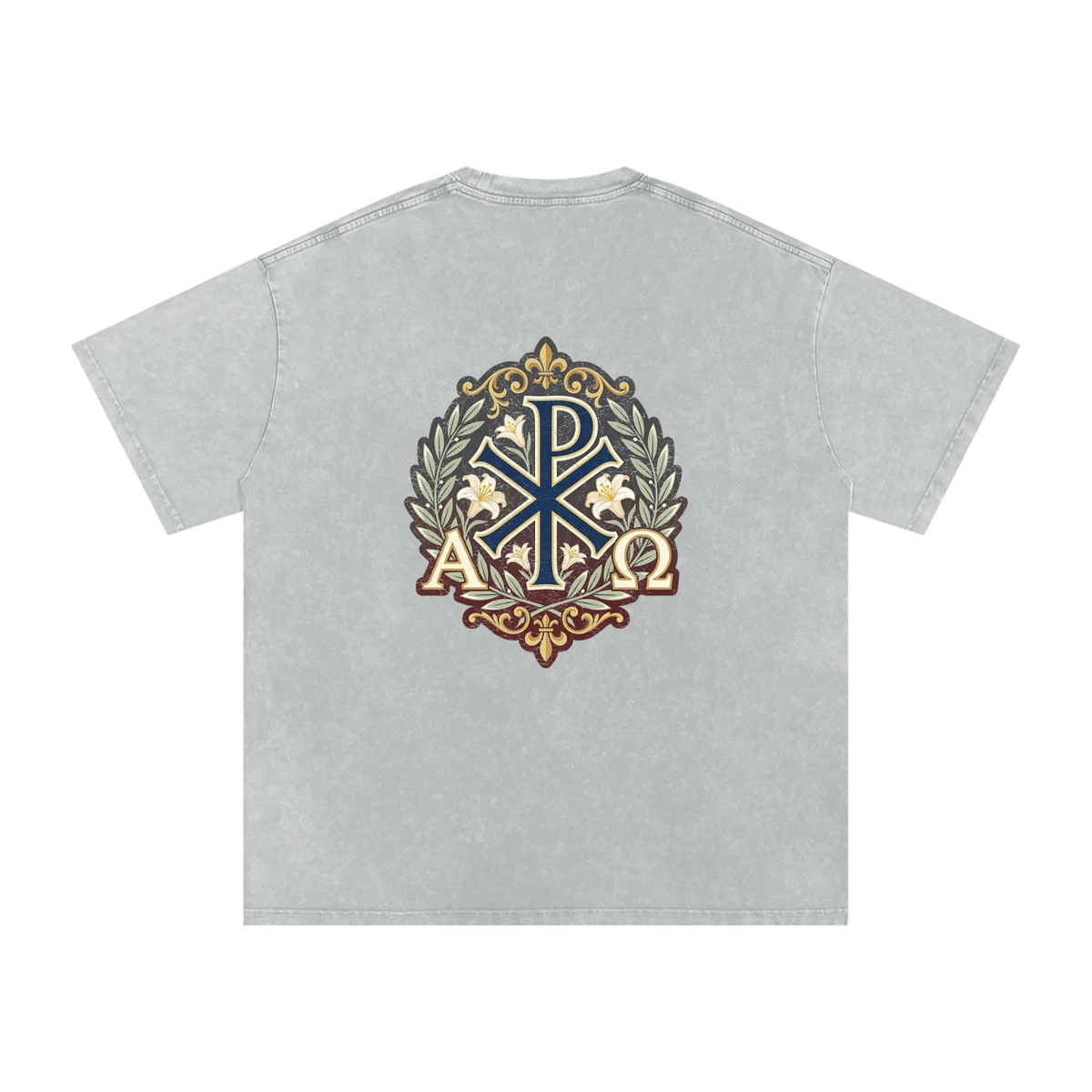 Jesus Christ Snow Washed Oversized Cotton T-Shirt