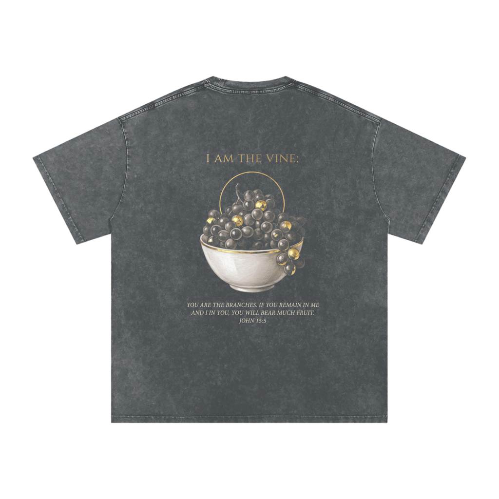 I am the Vine Snow Washed Oversized Cotton T-Shirt