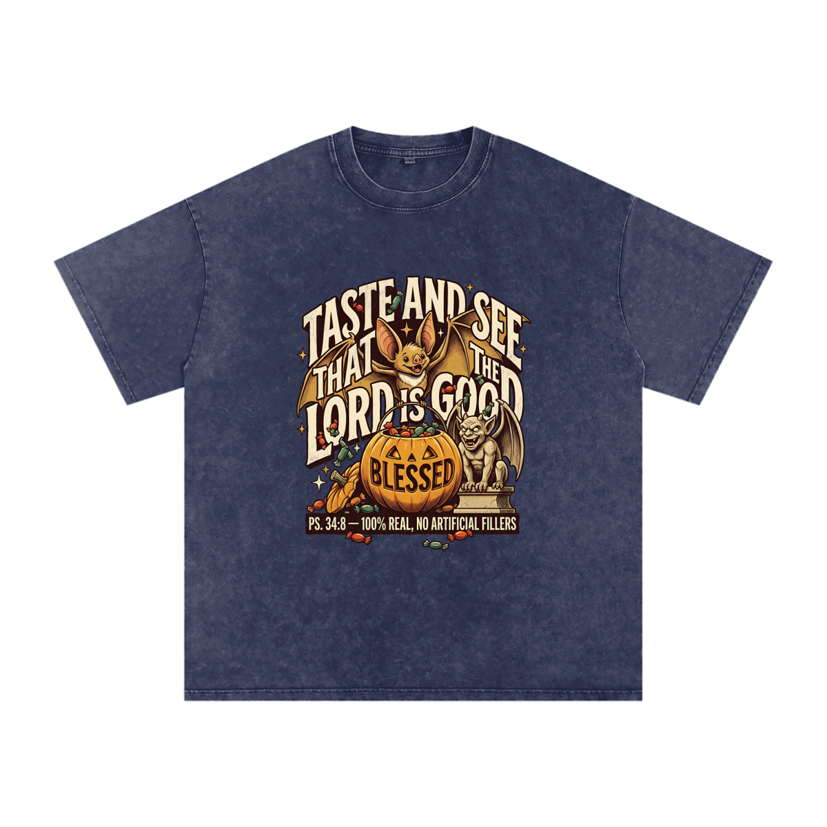 Taste Snow Washed Oversized Cotton T-Shirt