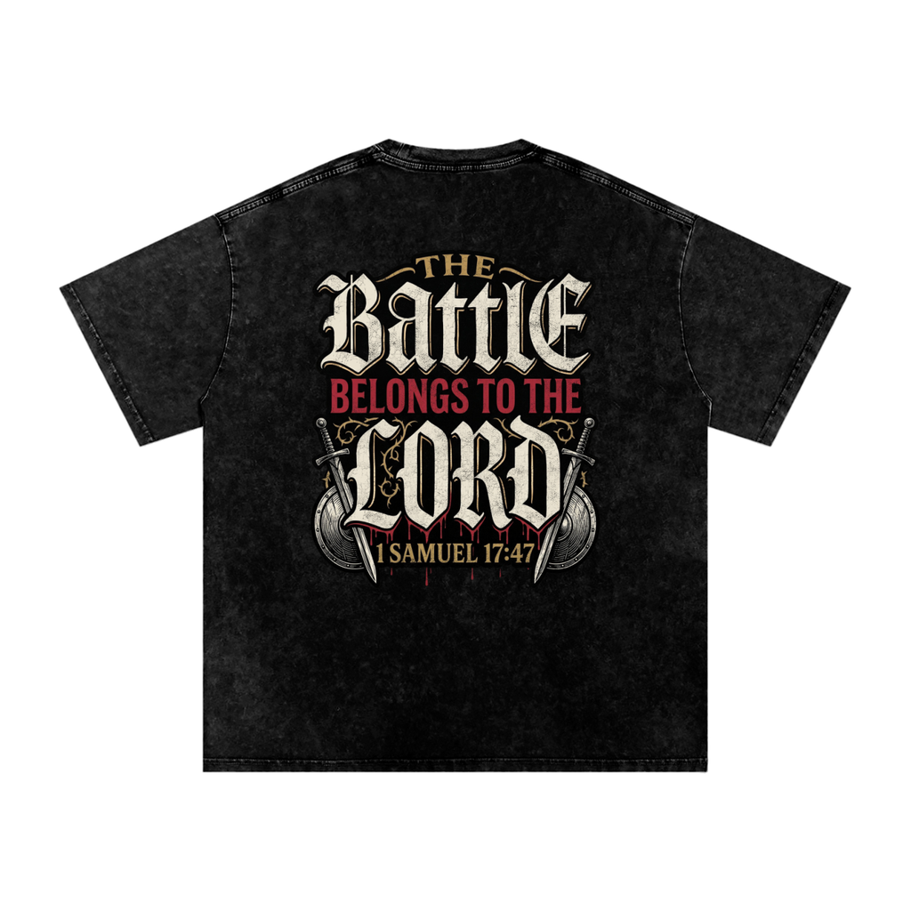 Battle Snow Washed Oversized Cotton T-Shirt
