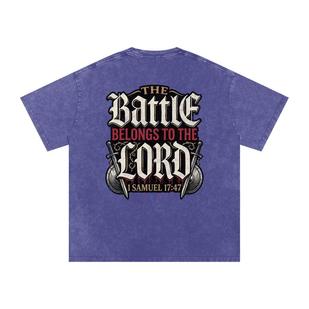 Battle Snow Washed Oversized Cotton T-Shirt