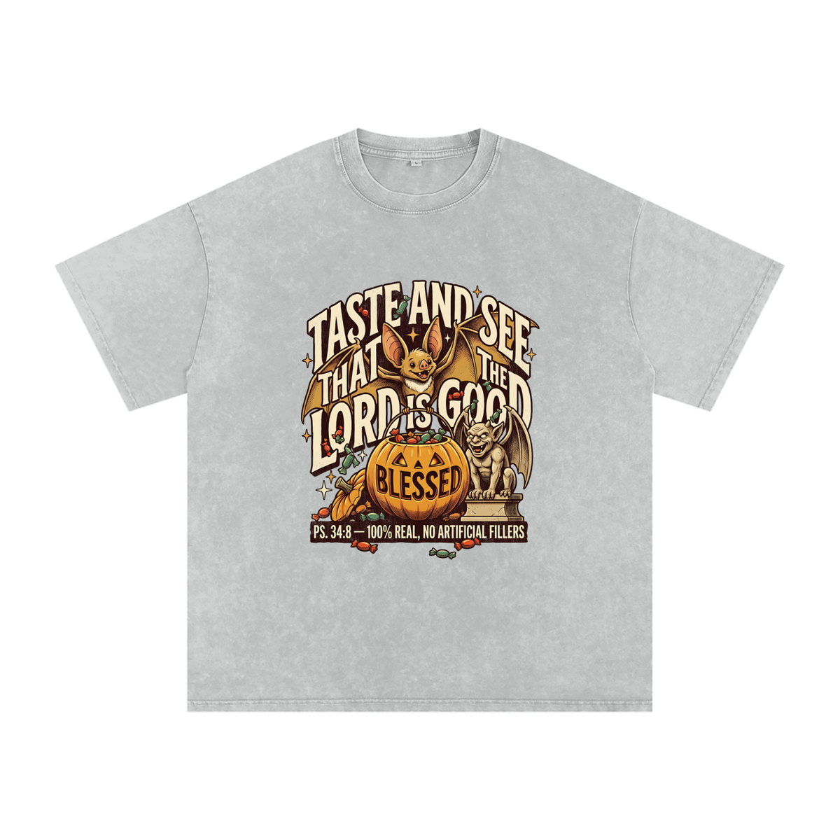 Taste Snow Washed Oversized Cotton T-Shirt