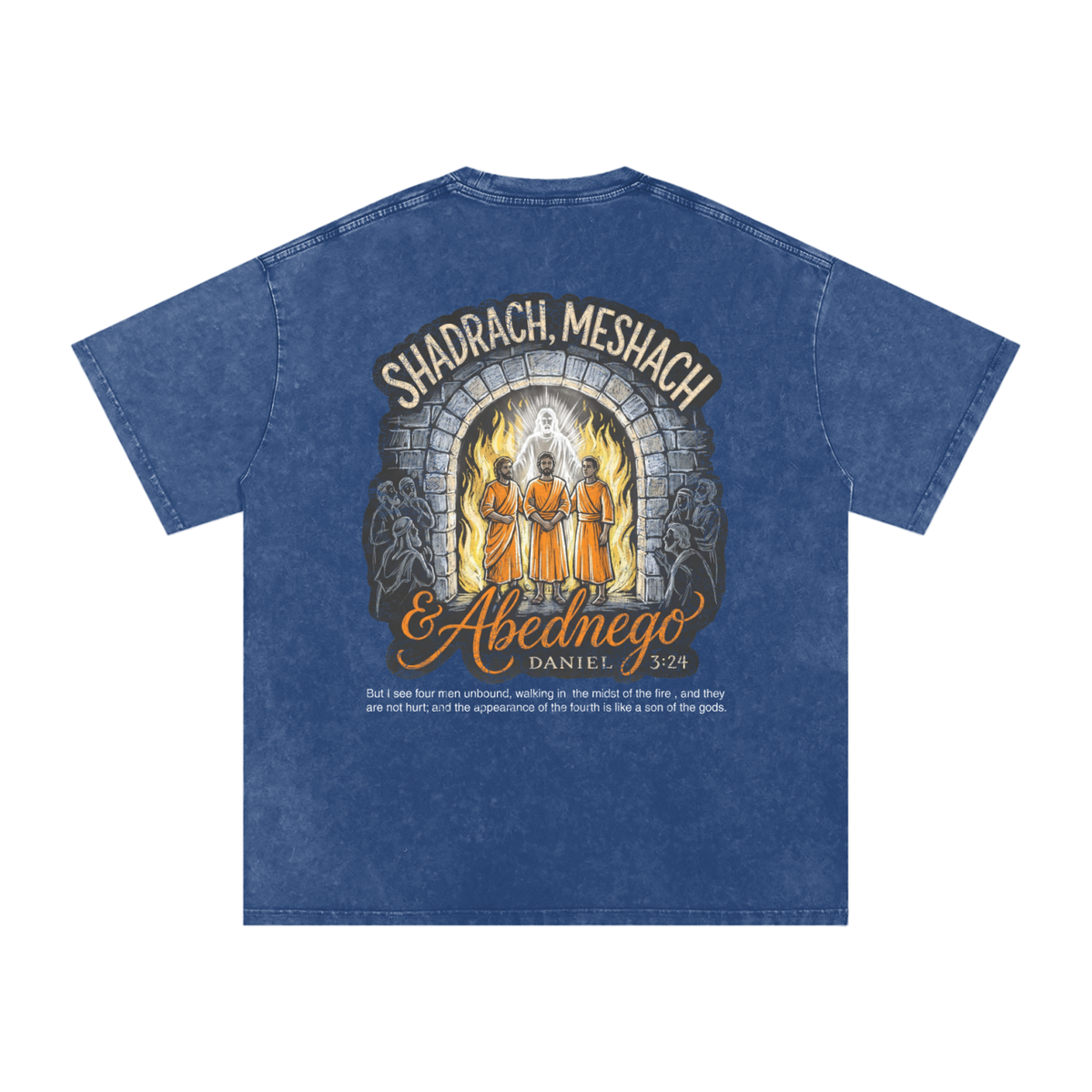 Shadrach Meshach and Abednego Snow Washed Oversized Cotton T-Shirt