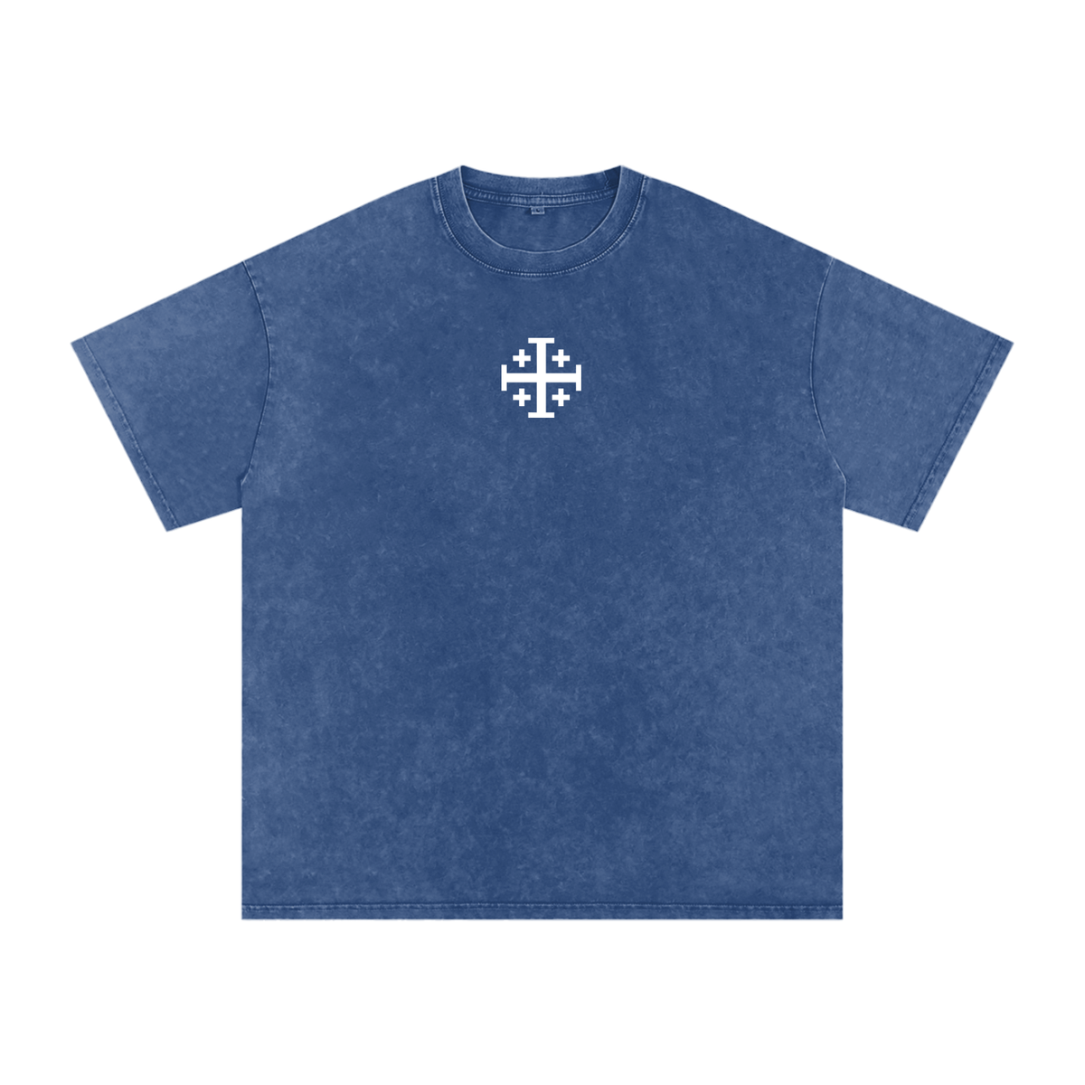 Shabbat Shalom Snow Washed Oversized Cotton T-Shirt