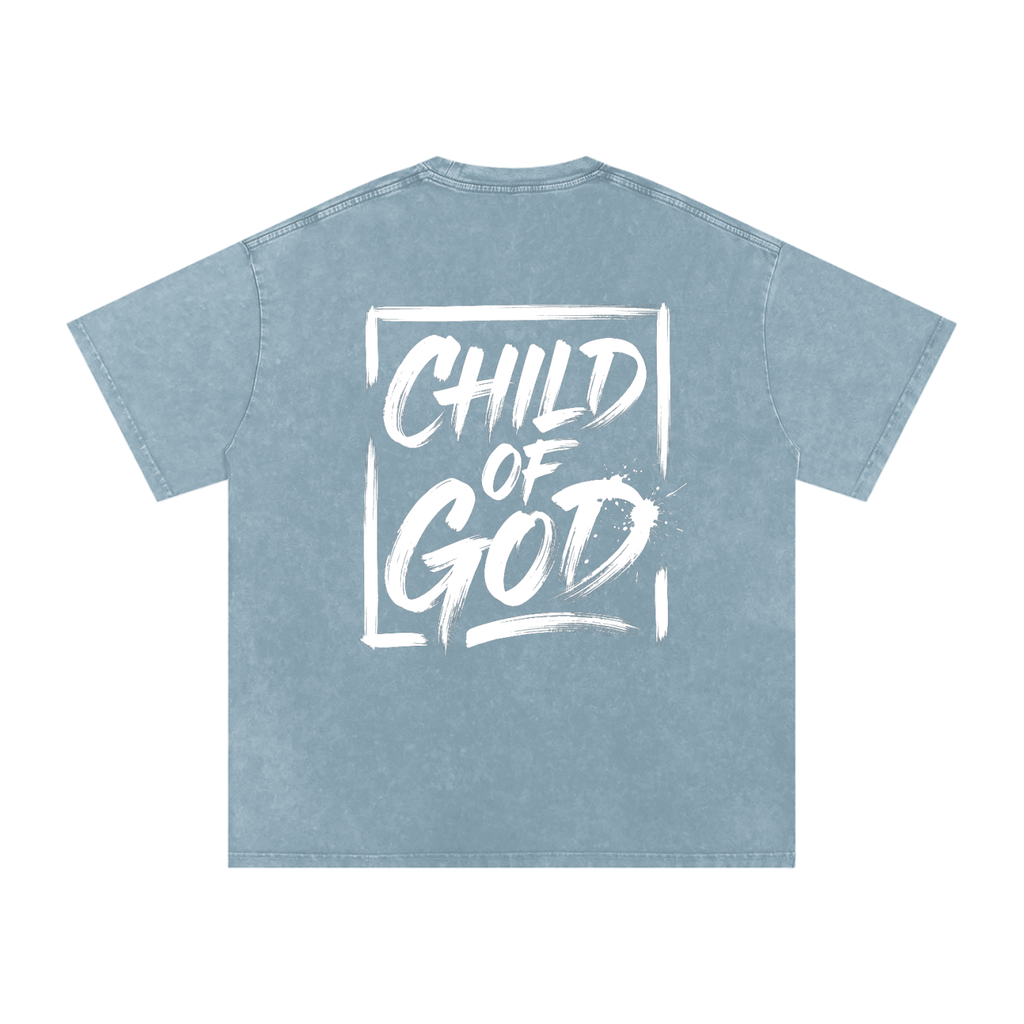 Child of God Snow Washed Oversized Cotton T-Shirt
