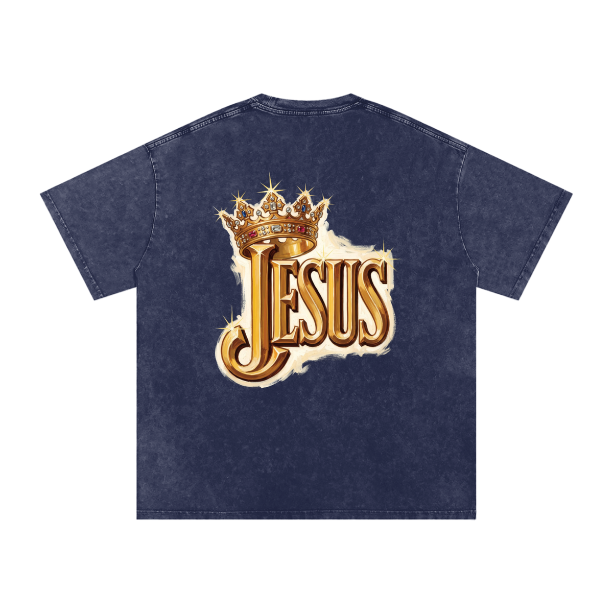 Jesus Snow Washed Oversized Cotton T-Shirt