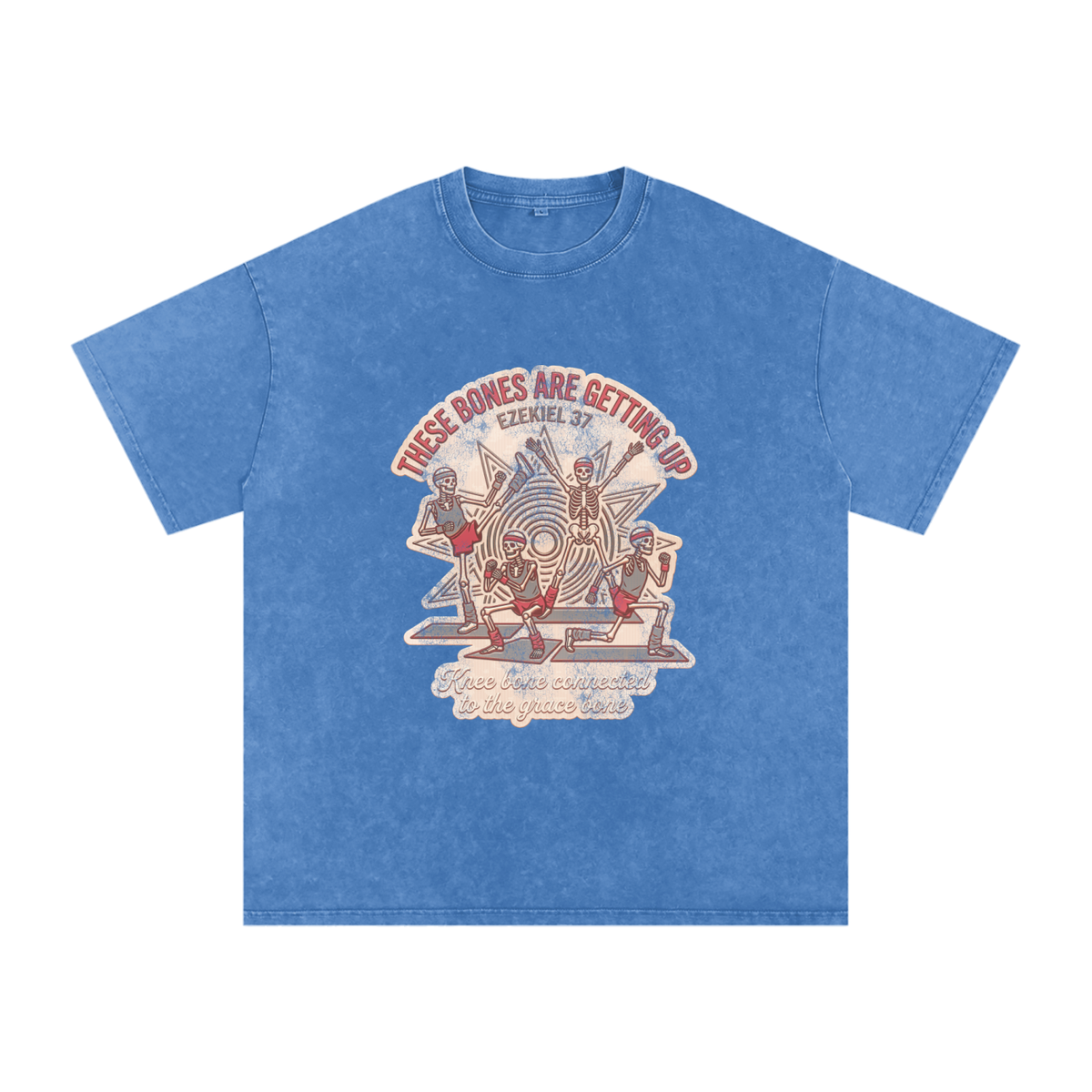 Bones Snow Washed Oversized Cotton T-Shirt