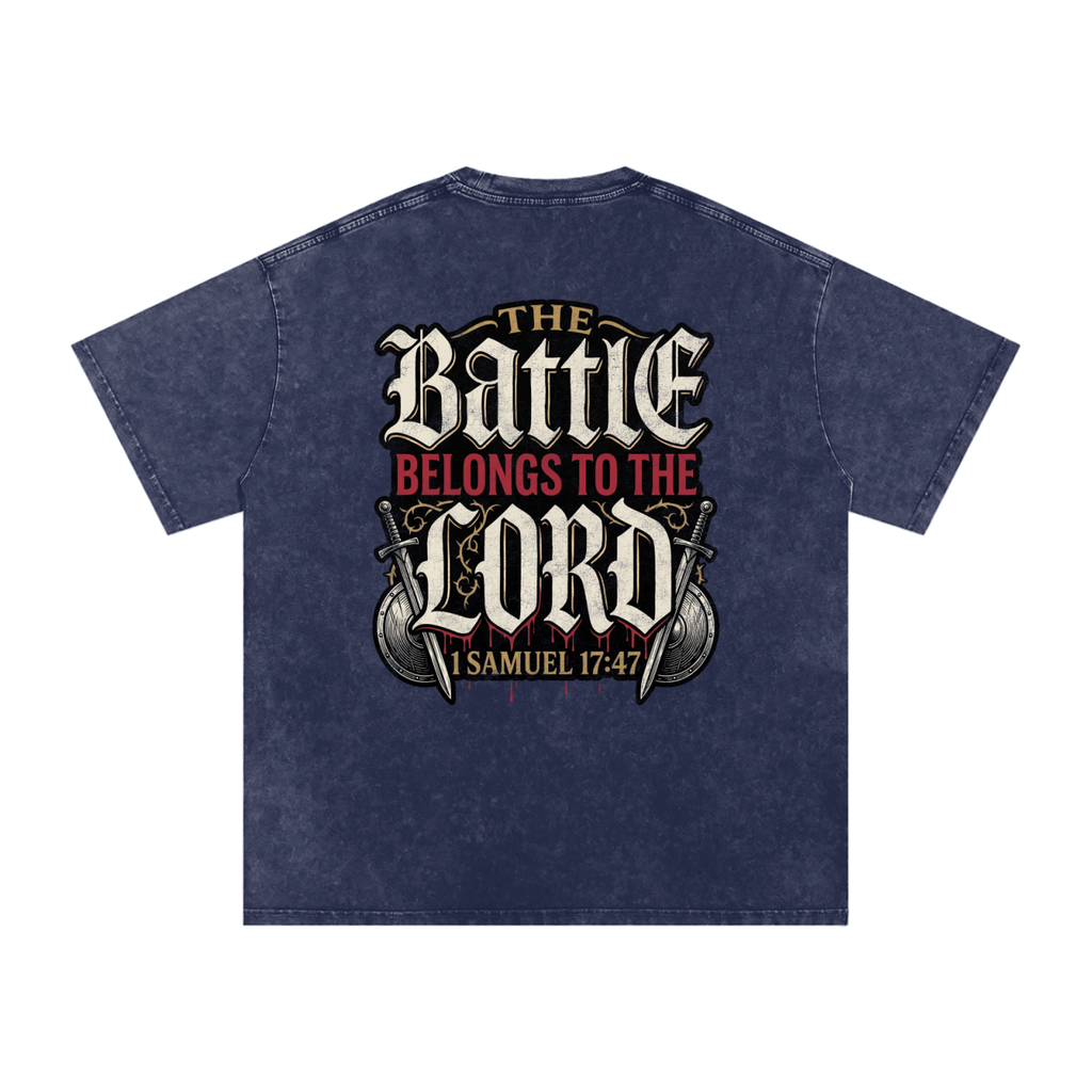 Battle Snow Washed Oversized Cotton T-Shirt