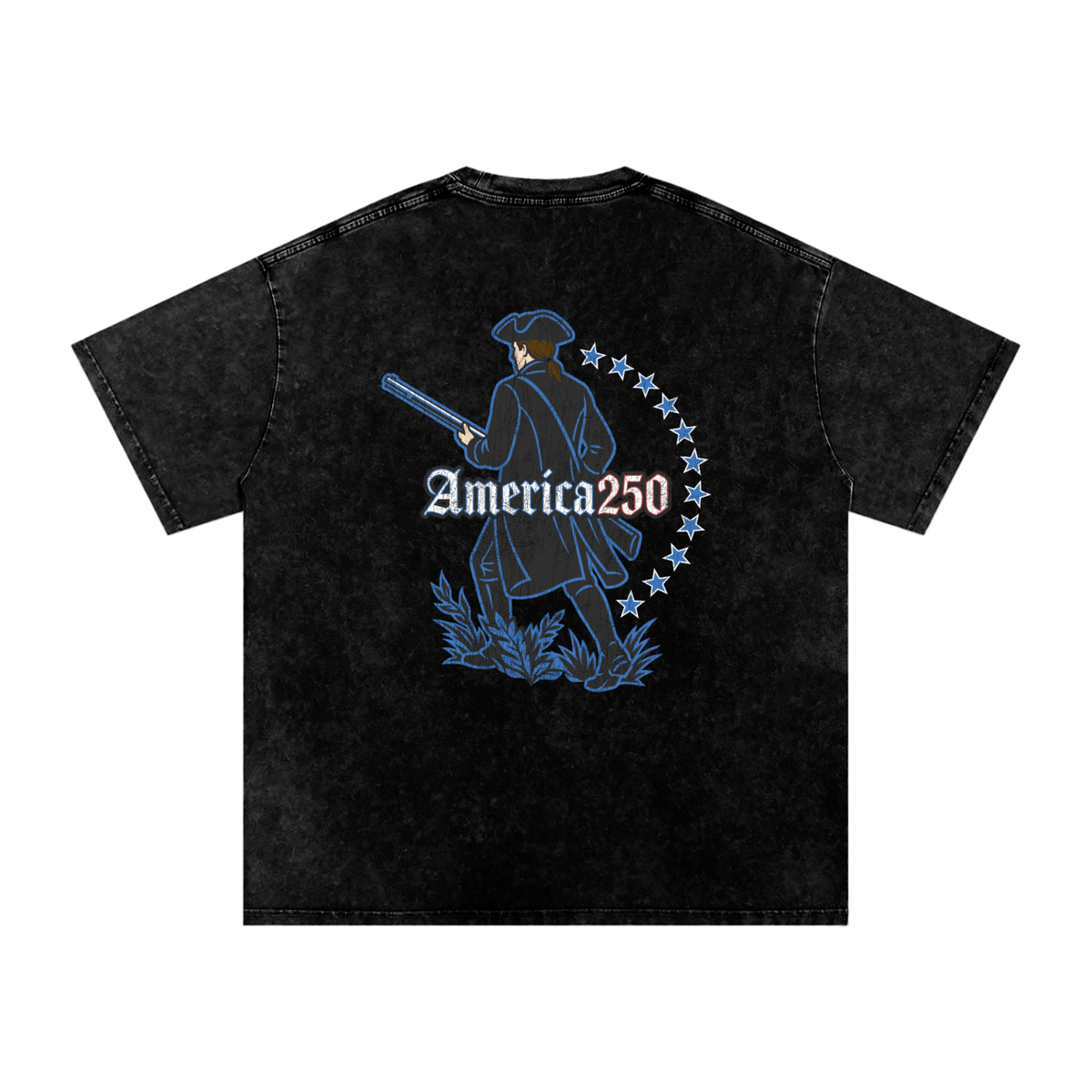 America Snow Washed Oversized Cotton T-Shirt