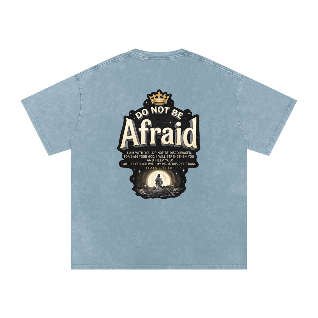 Afraid Snow Washed Oversized Cotton T-Shirt