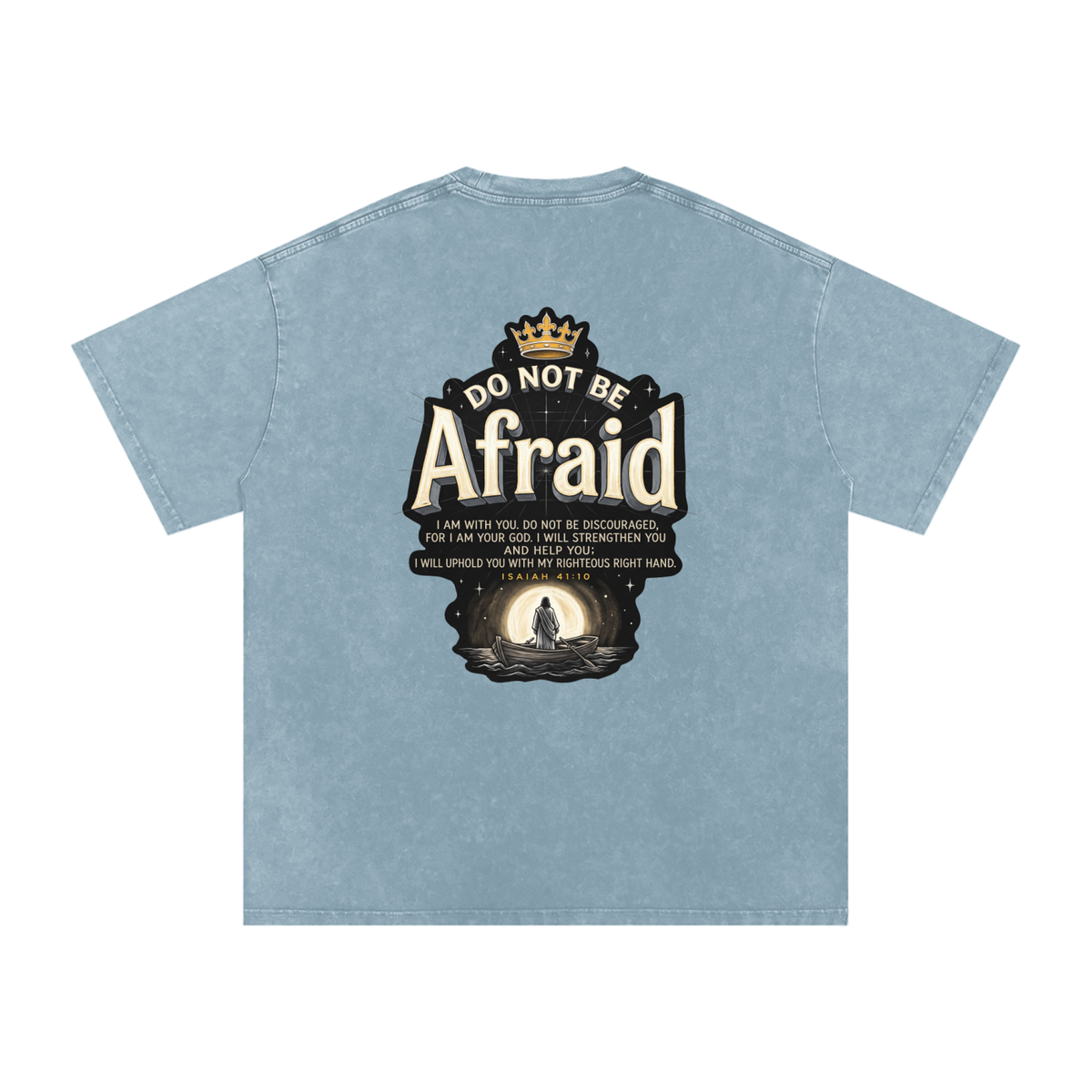 Afraid Snow Washed Oversized Cotton T-Shirt