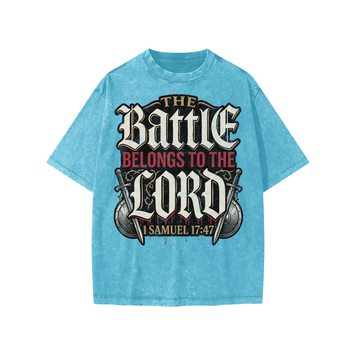 Battle belongs to the Lord Snow Washed Kids' T-Shirt