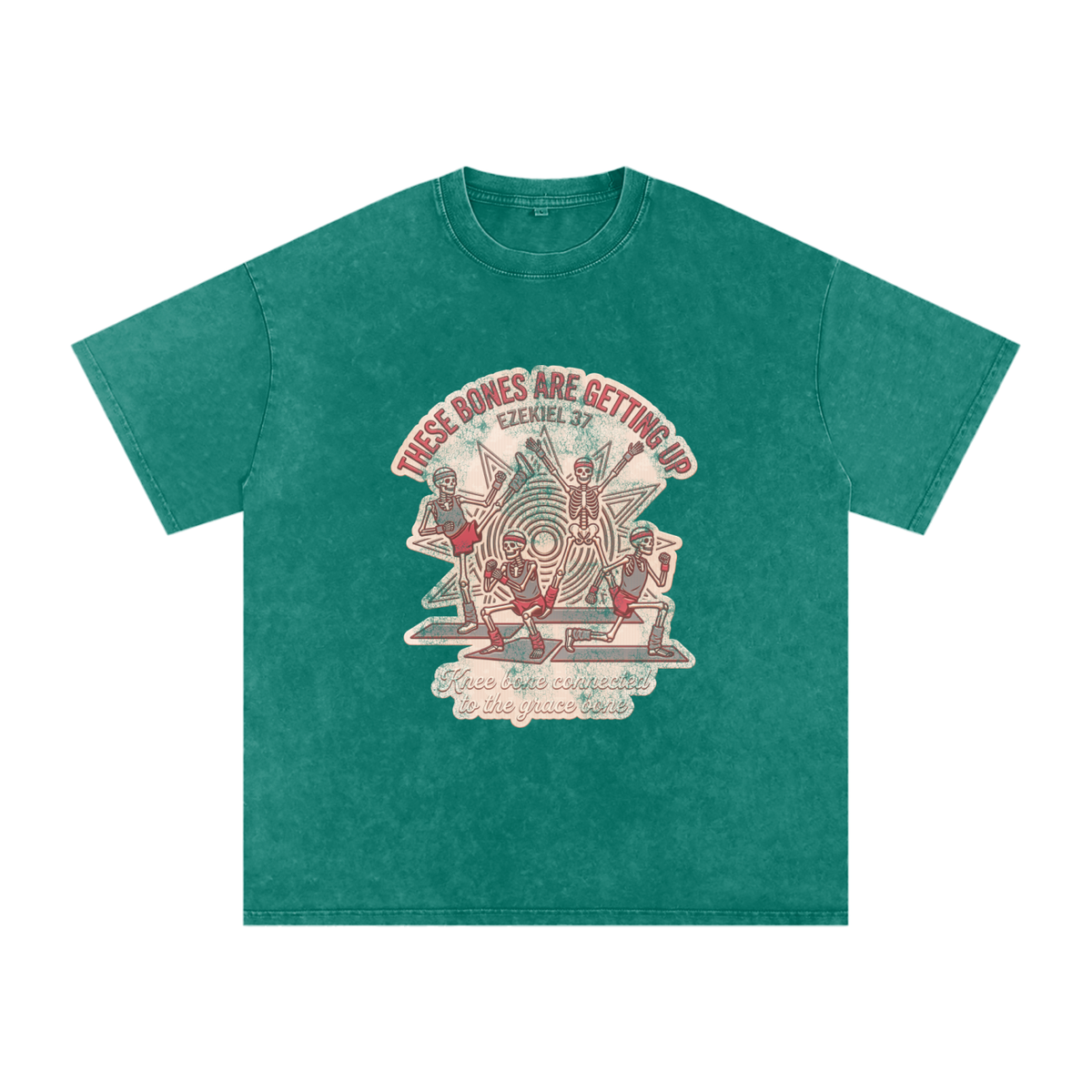 Bones Snow Washed Oversized Cotton T-Shirt