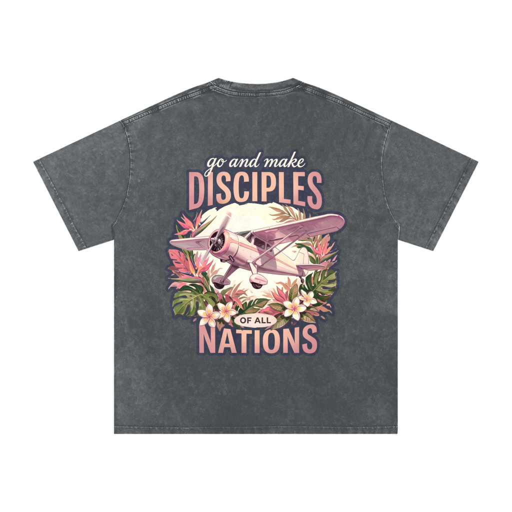 Disciples Snow Washed Oversized Cotton T-Shirt