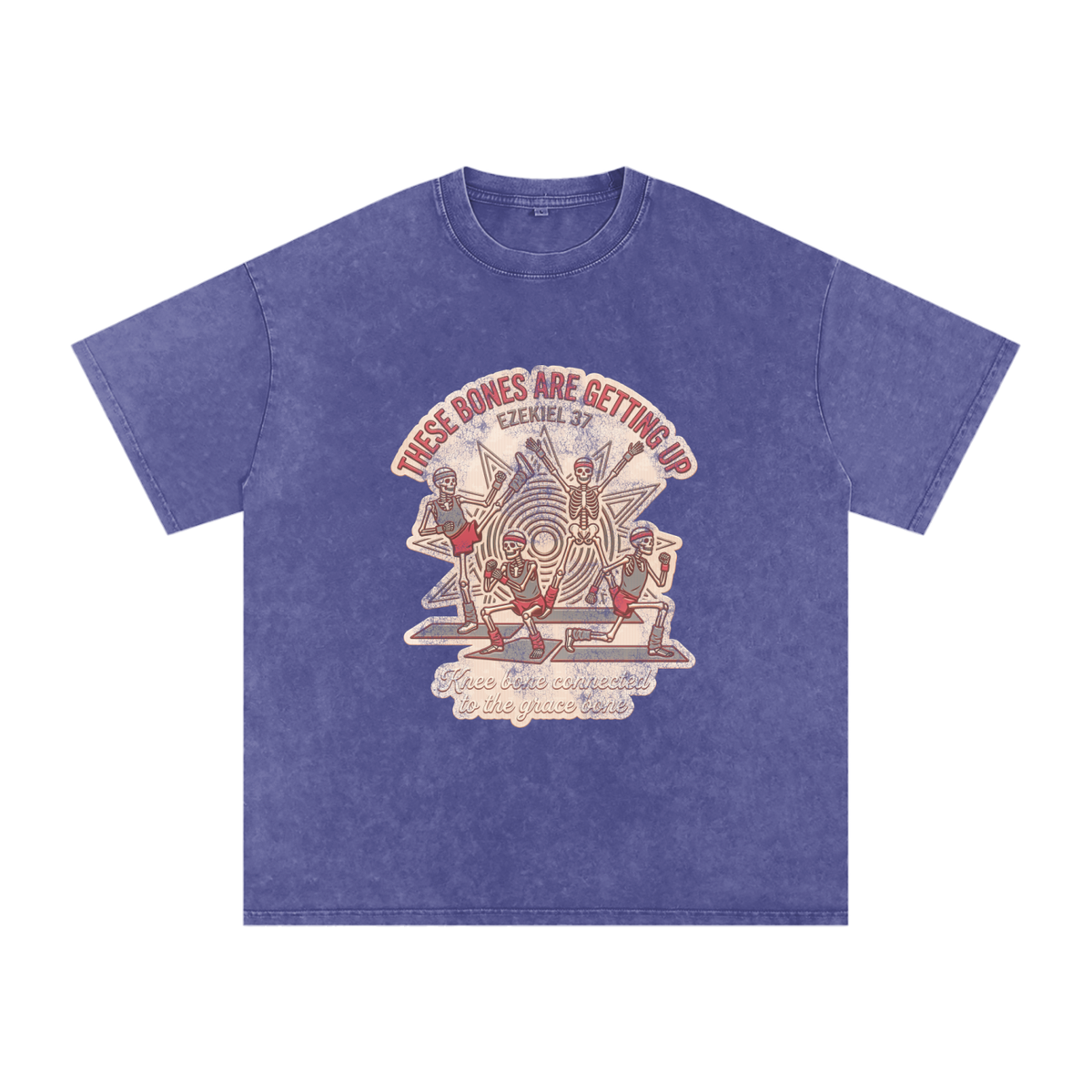 Bones Snow Washed Oversized Cotton T-Shirt