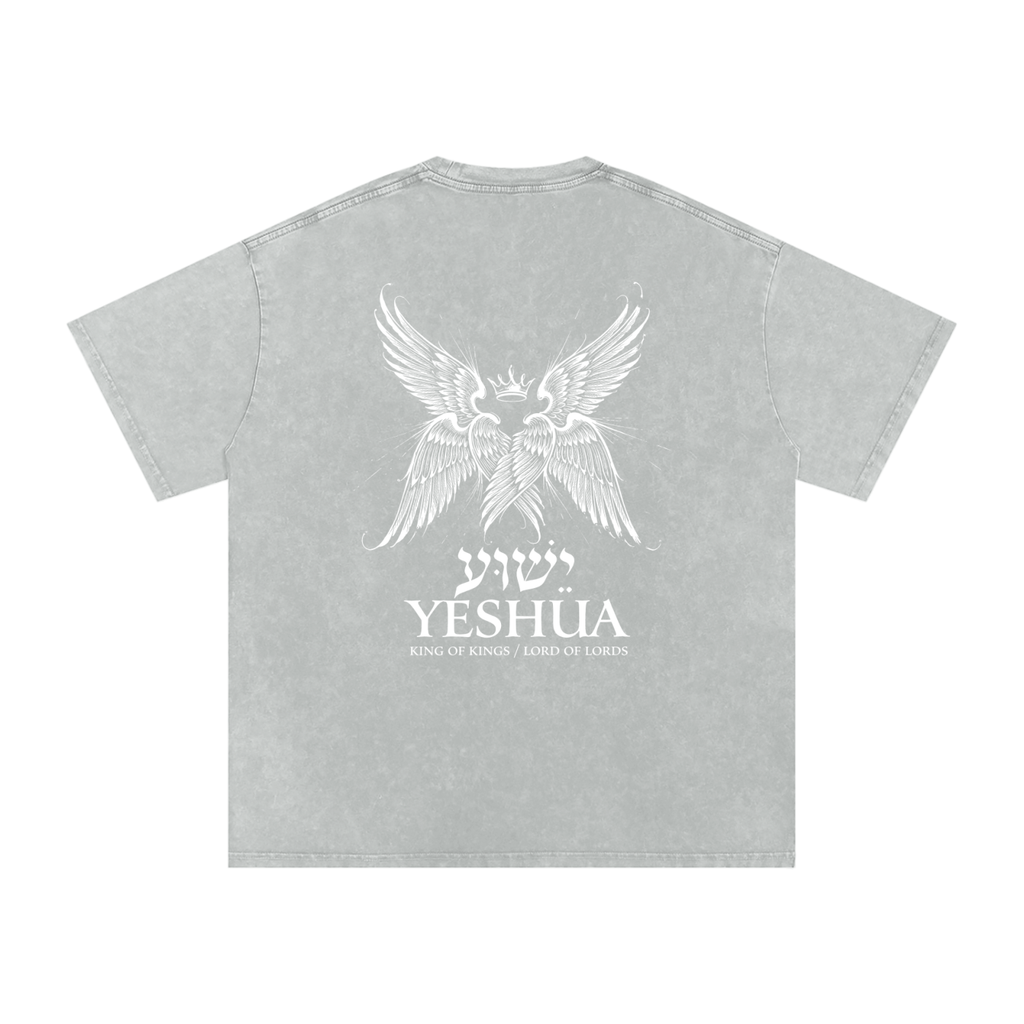 Yeshua Snow Washed Oversized Cotton T-Shirt