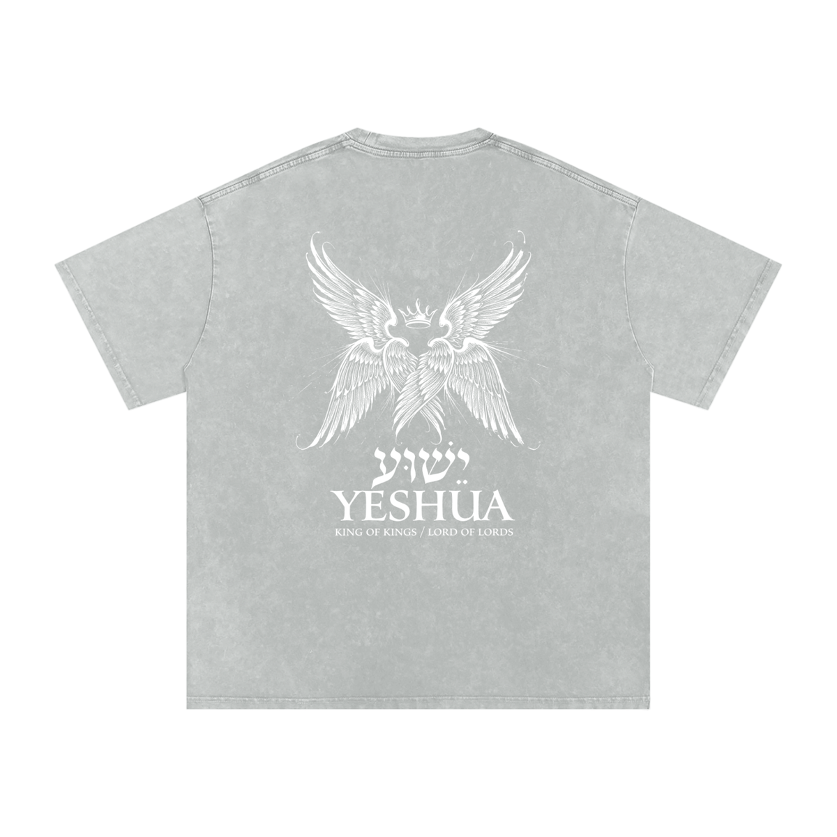 Yeshua Snow Washed Oversized Cotton T-Shirt