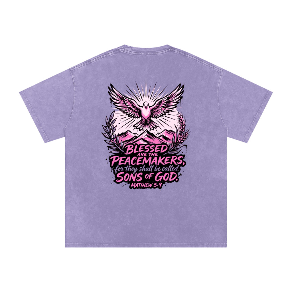 Peacemakers Snow Washed Oversized Cotton T-Shirt