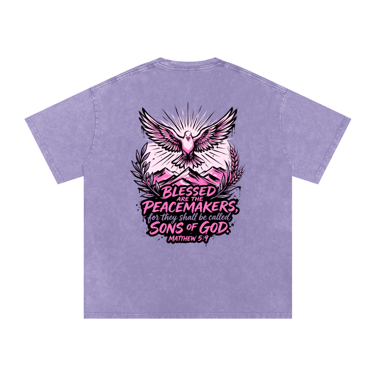 Peacemakers Snow Washed Oversized Cotton T-Shirt