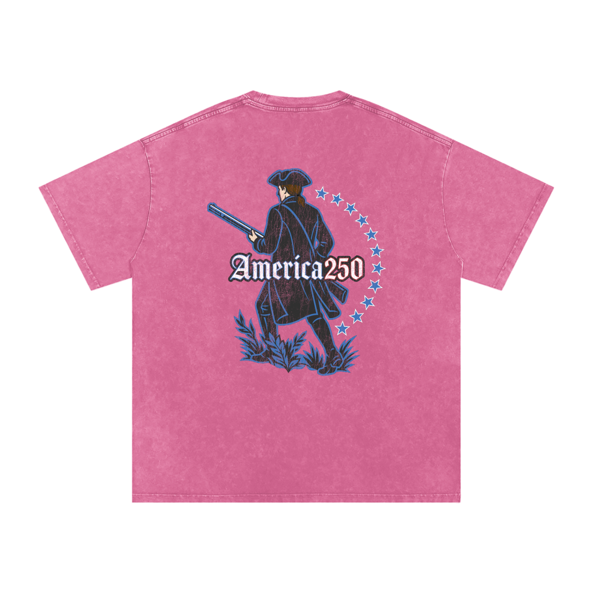 America Snow Washed Oversized Cotton T-Shirt