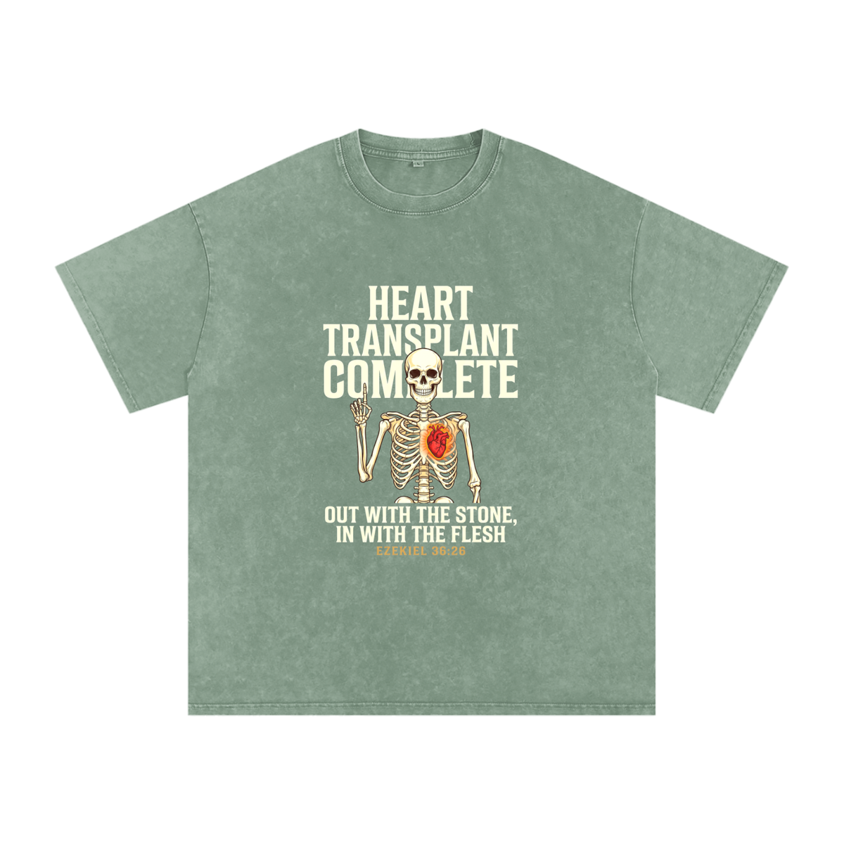 Flesh Snow Washed Oversized Cotton T-Shirt