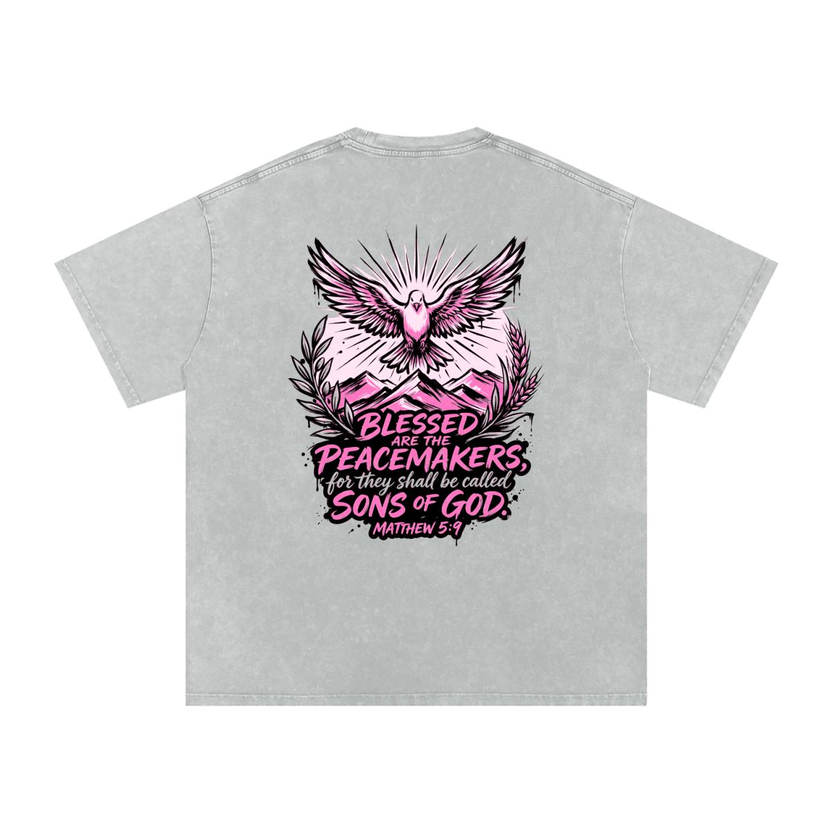 Peacemakers Snow Washed Oversized Cotton T-Shirt
