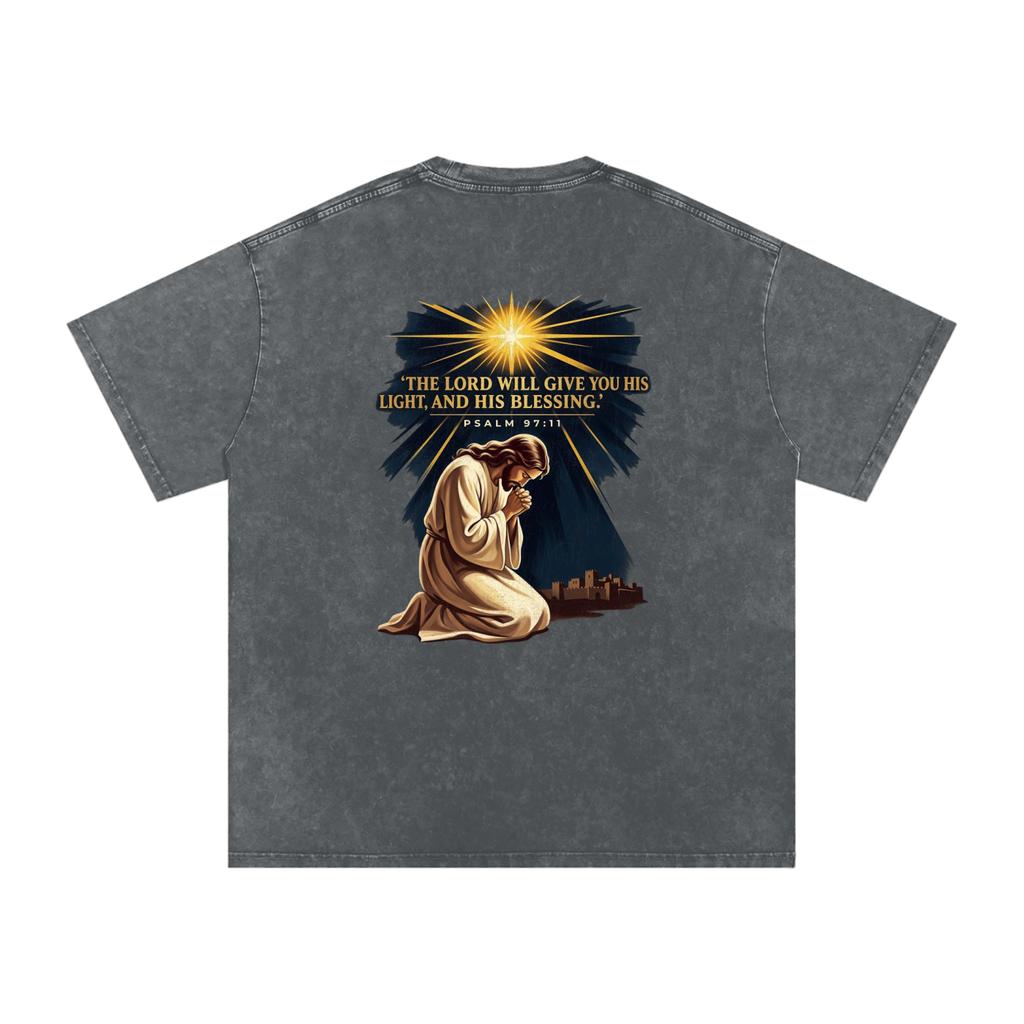 Blessings Snow Washed Oversized Cotton T-Shirt