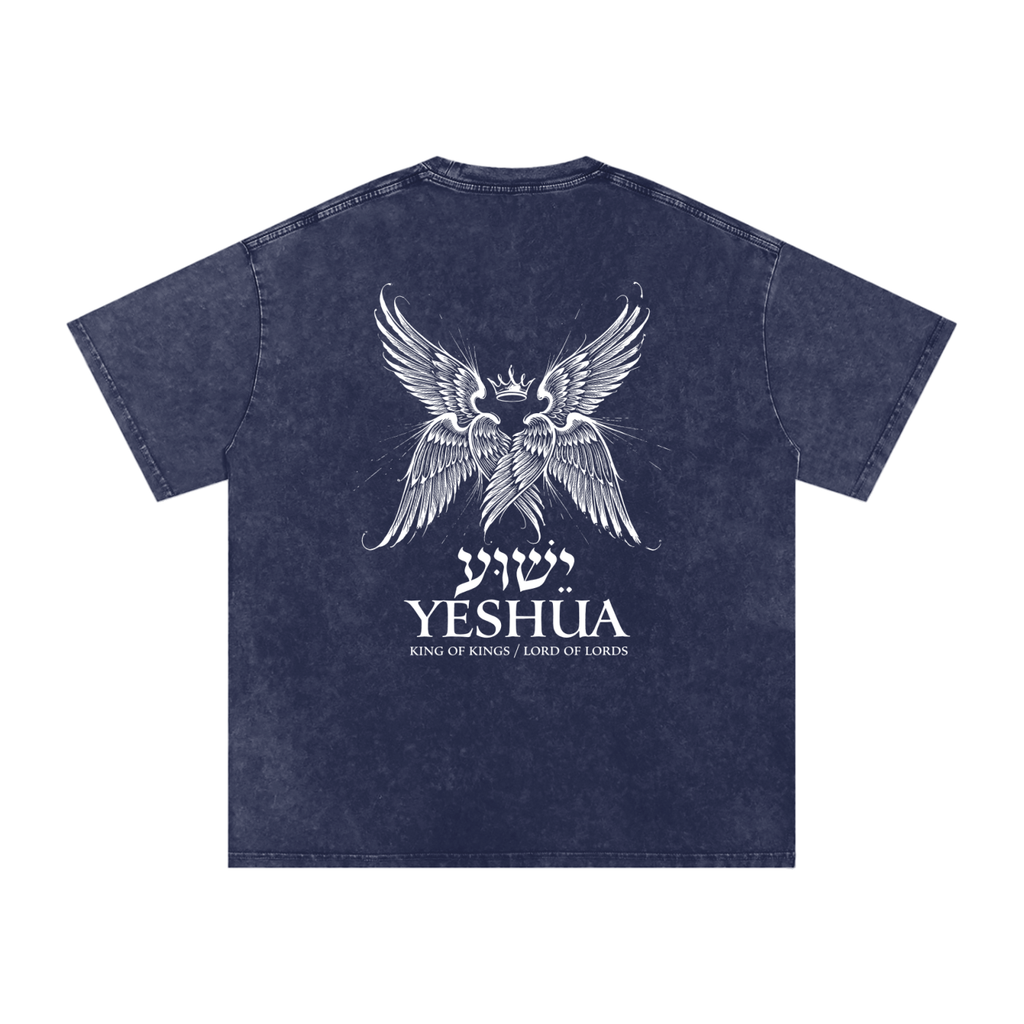 Yeshua Snow Washed Oversized Cotton T-Shirt