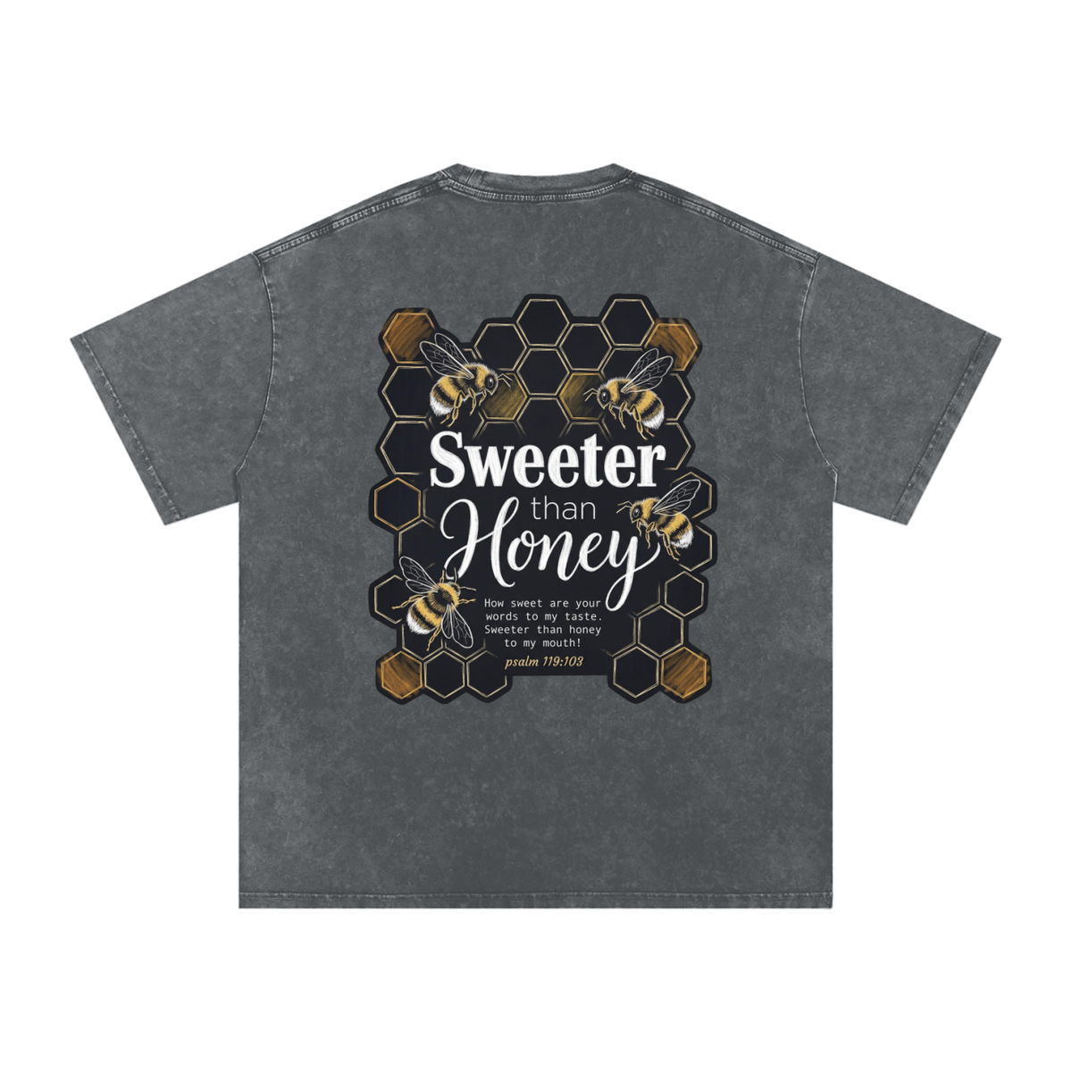 Honey Snow Washed Oversized Cotton T-Shirt